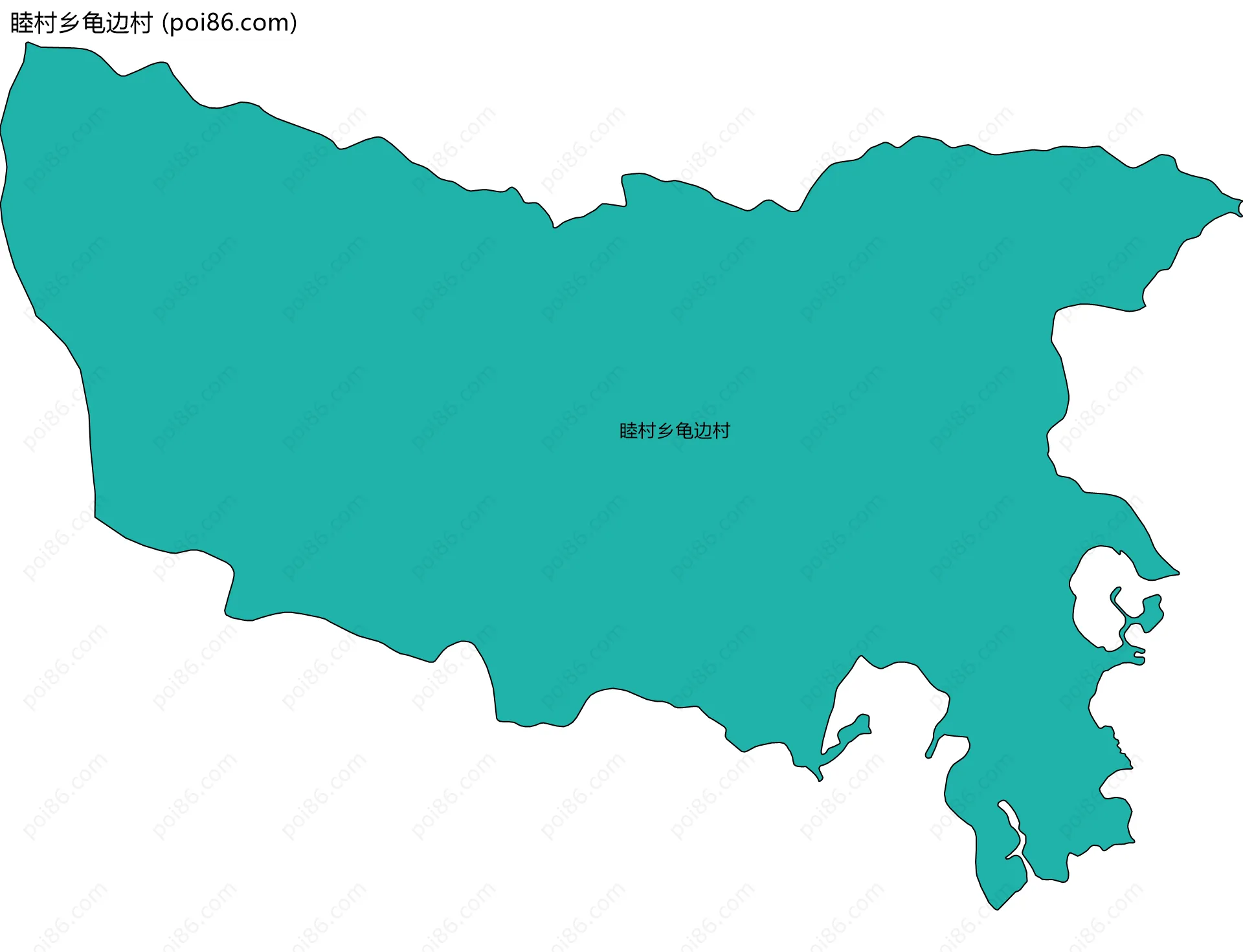 睦村乡龟边村边界地图