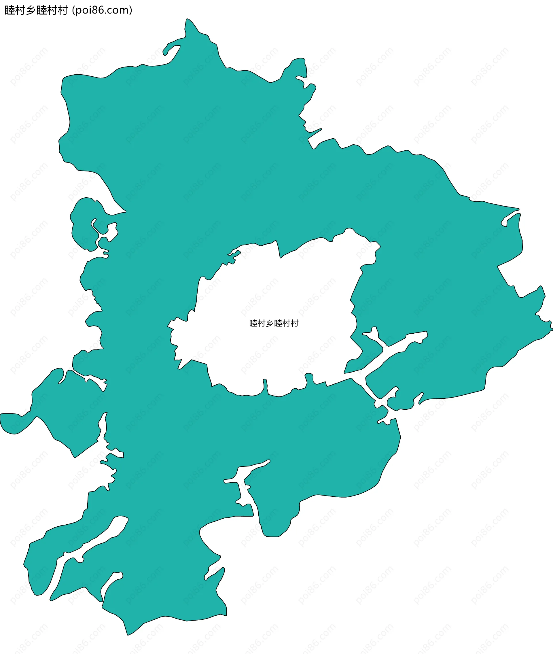 睦村乡睦村村边界地图