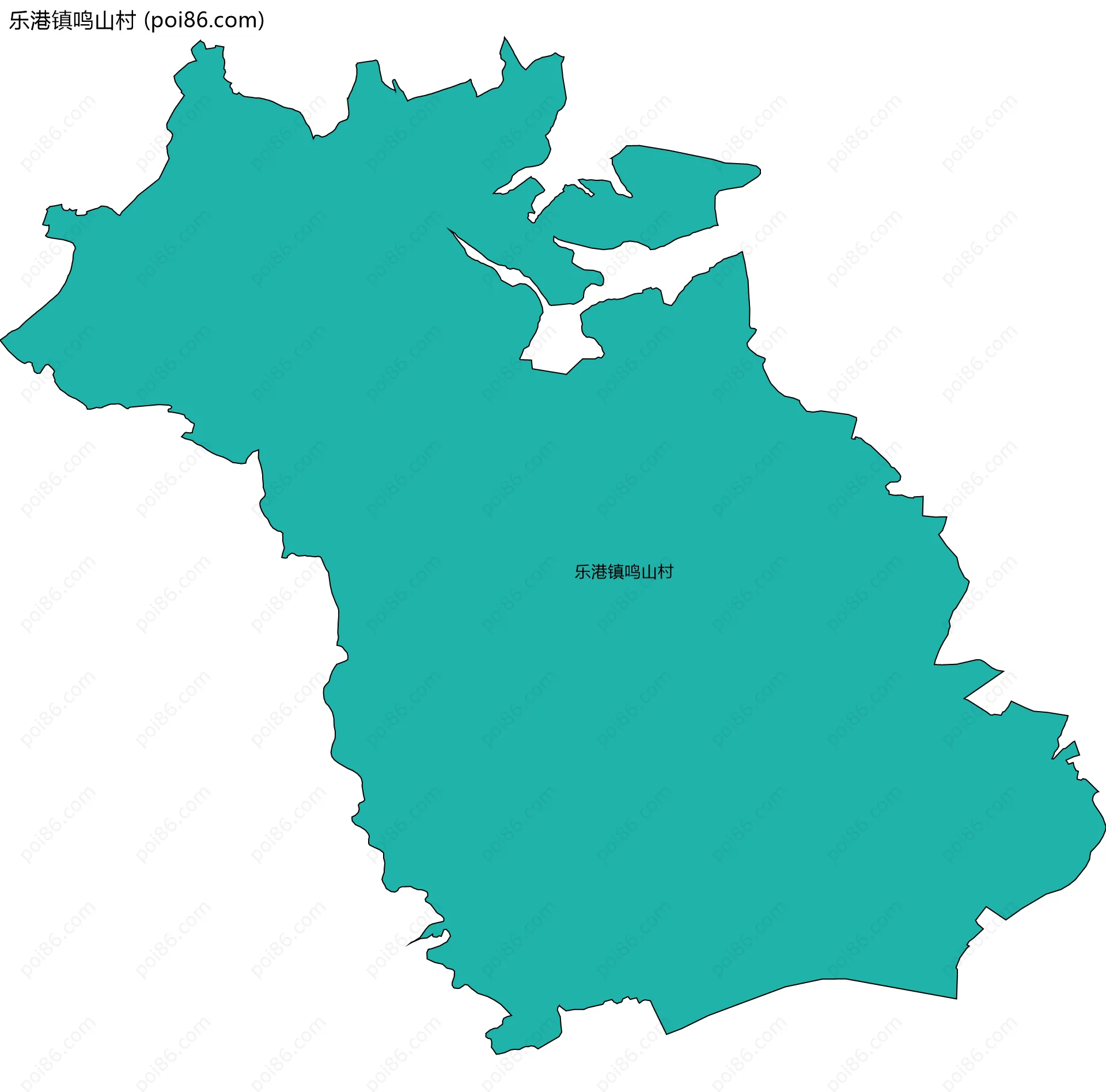 乐港镇鸣山村边界地图