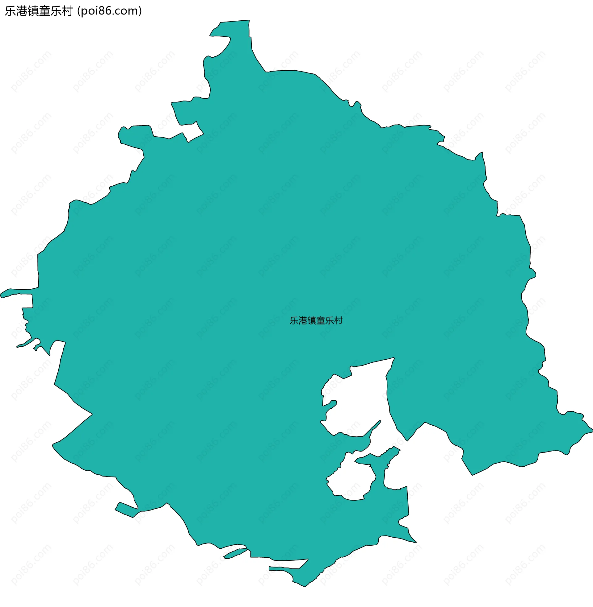 乐港镇童乐村边界地图