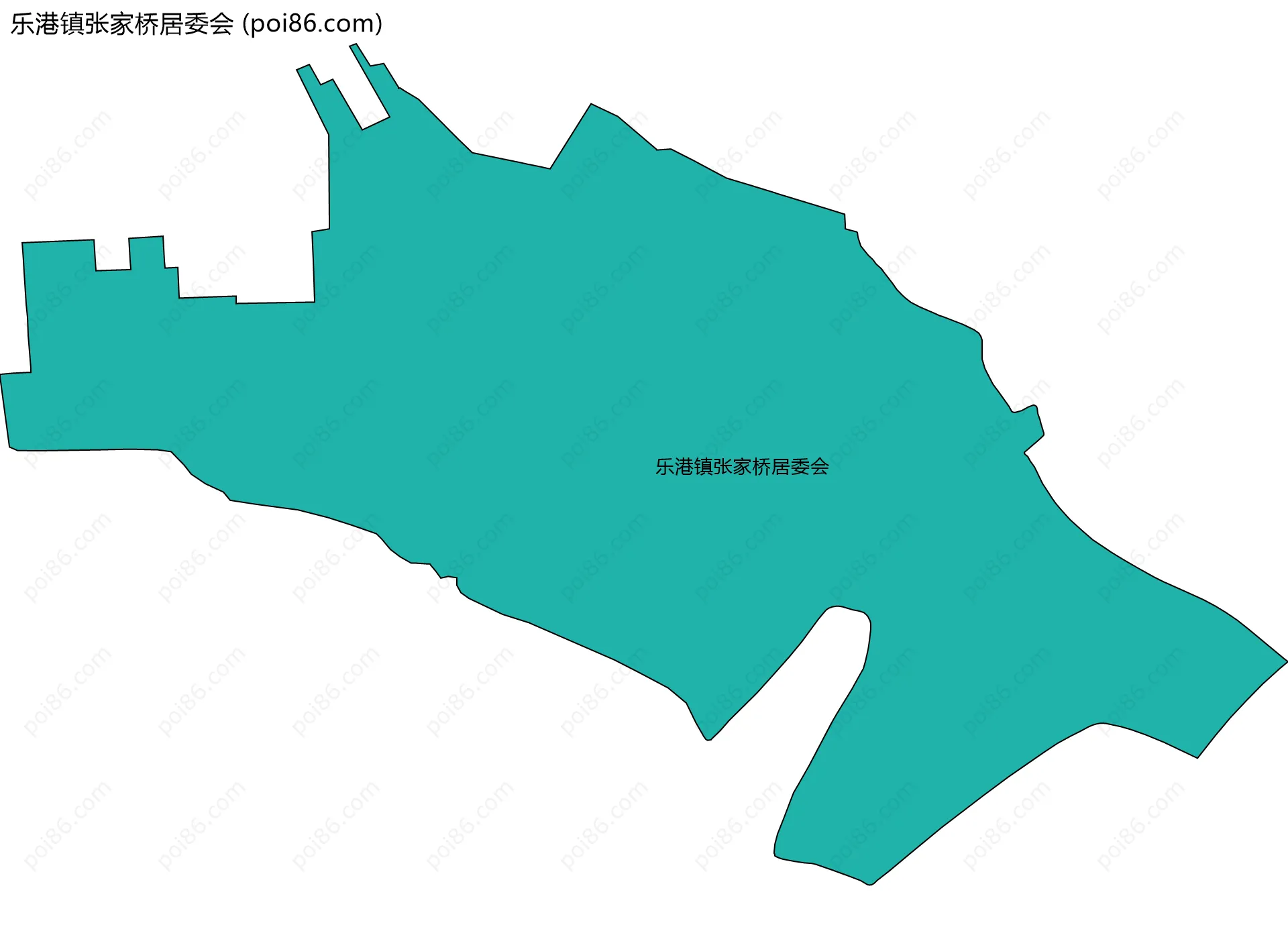 乐港镇张家桥居委会边界地图