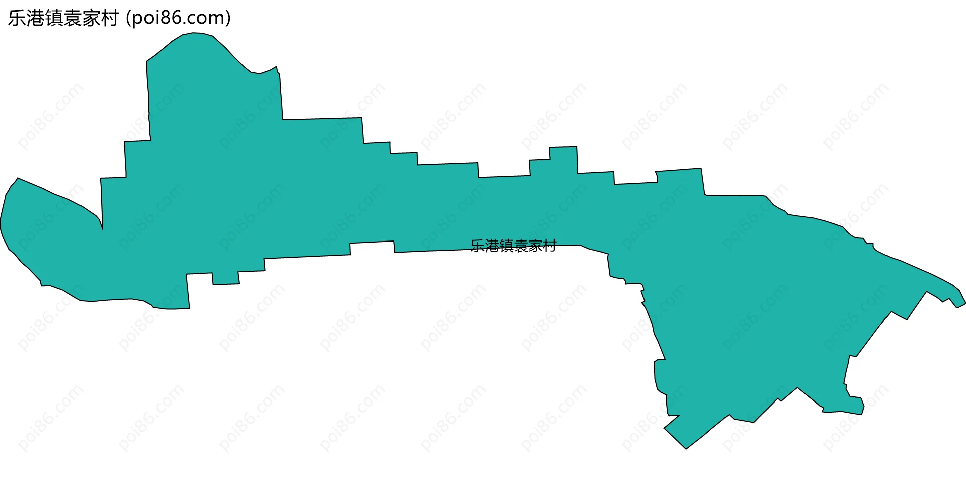 乐港镇袁家村边界地图