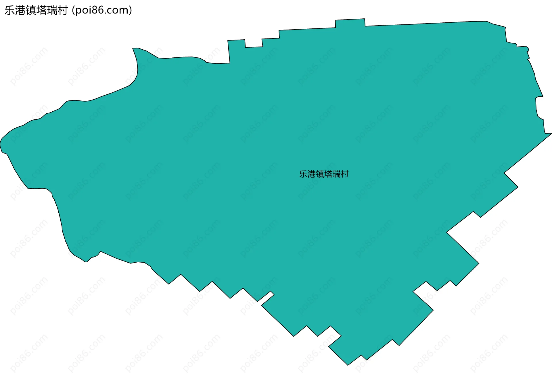 乐港镇塔瑞村边界地图