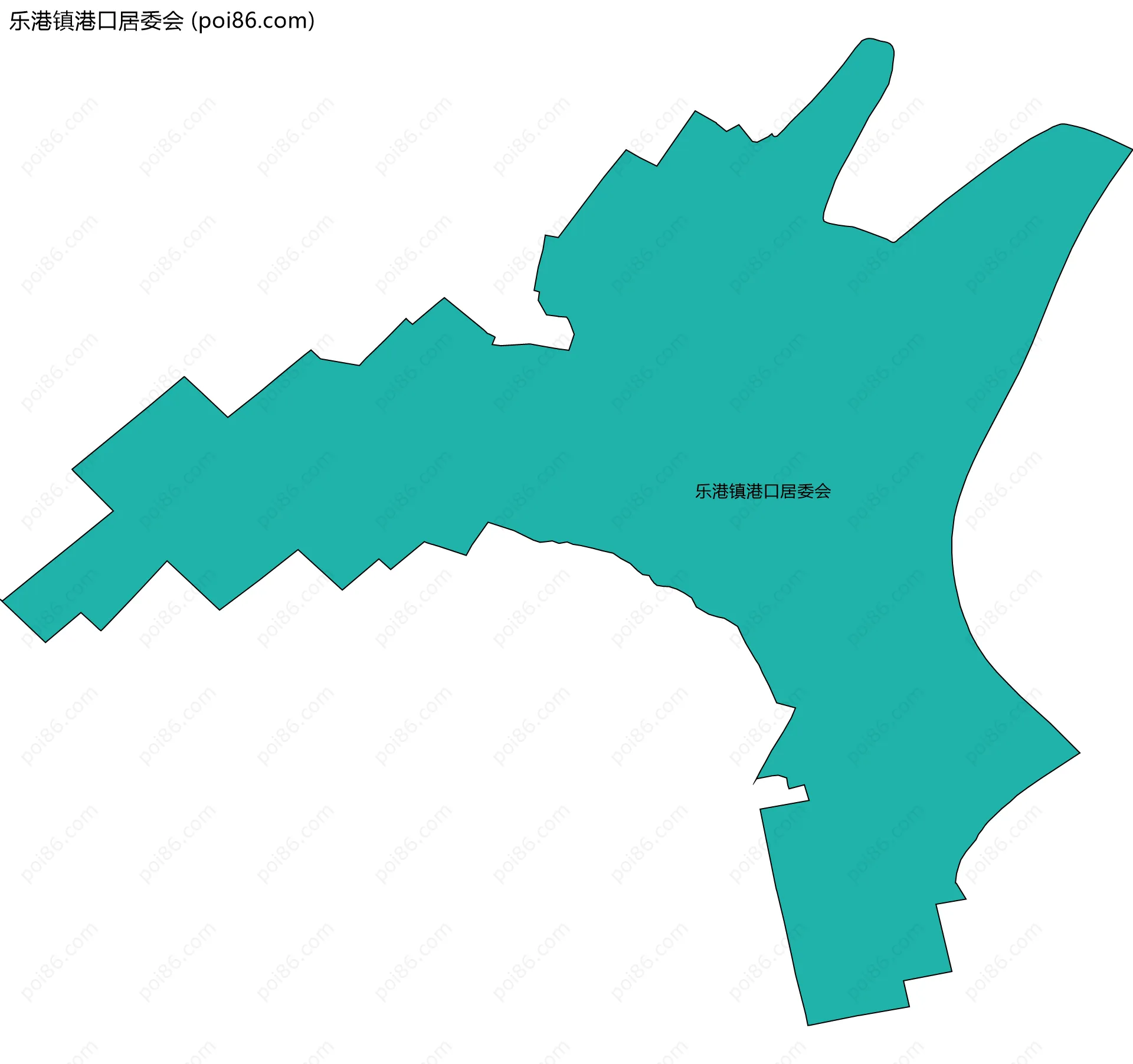 乐港镇港口居委会边界地图