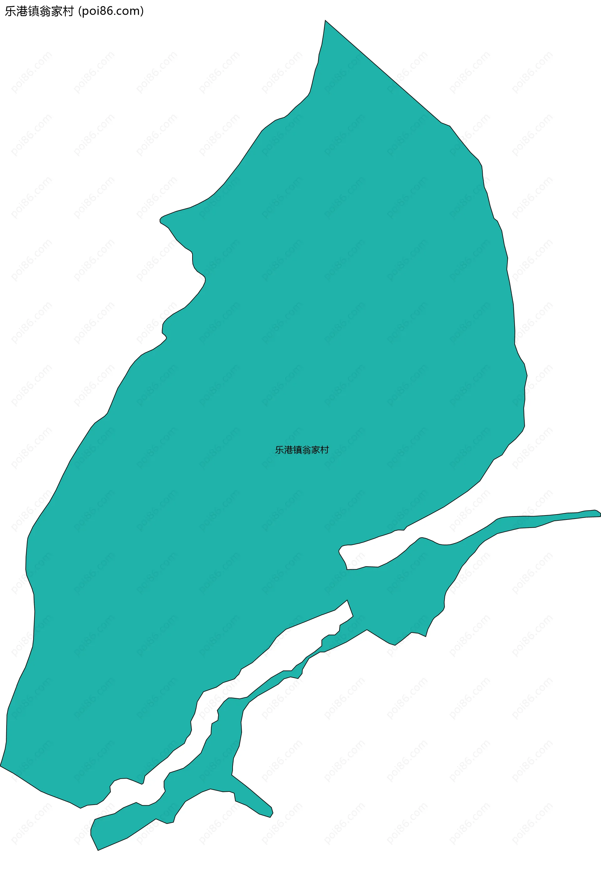 乐港镇翁家村边界地图