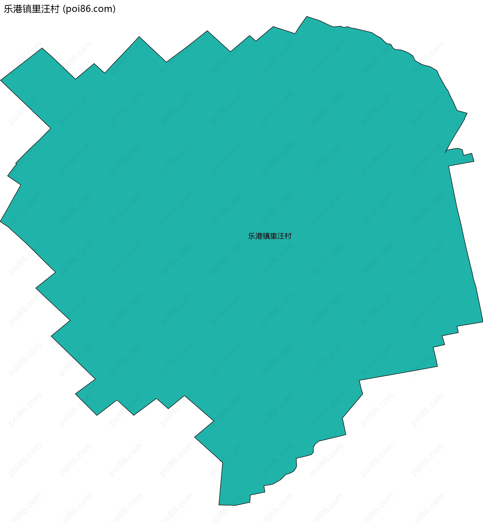 乐港镇里汪村边界地图