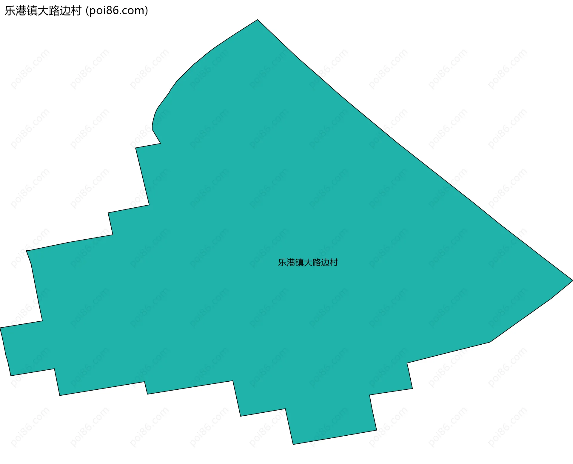 乐港镇大路边村边界地图