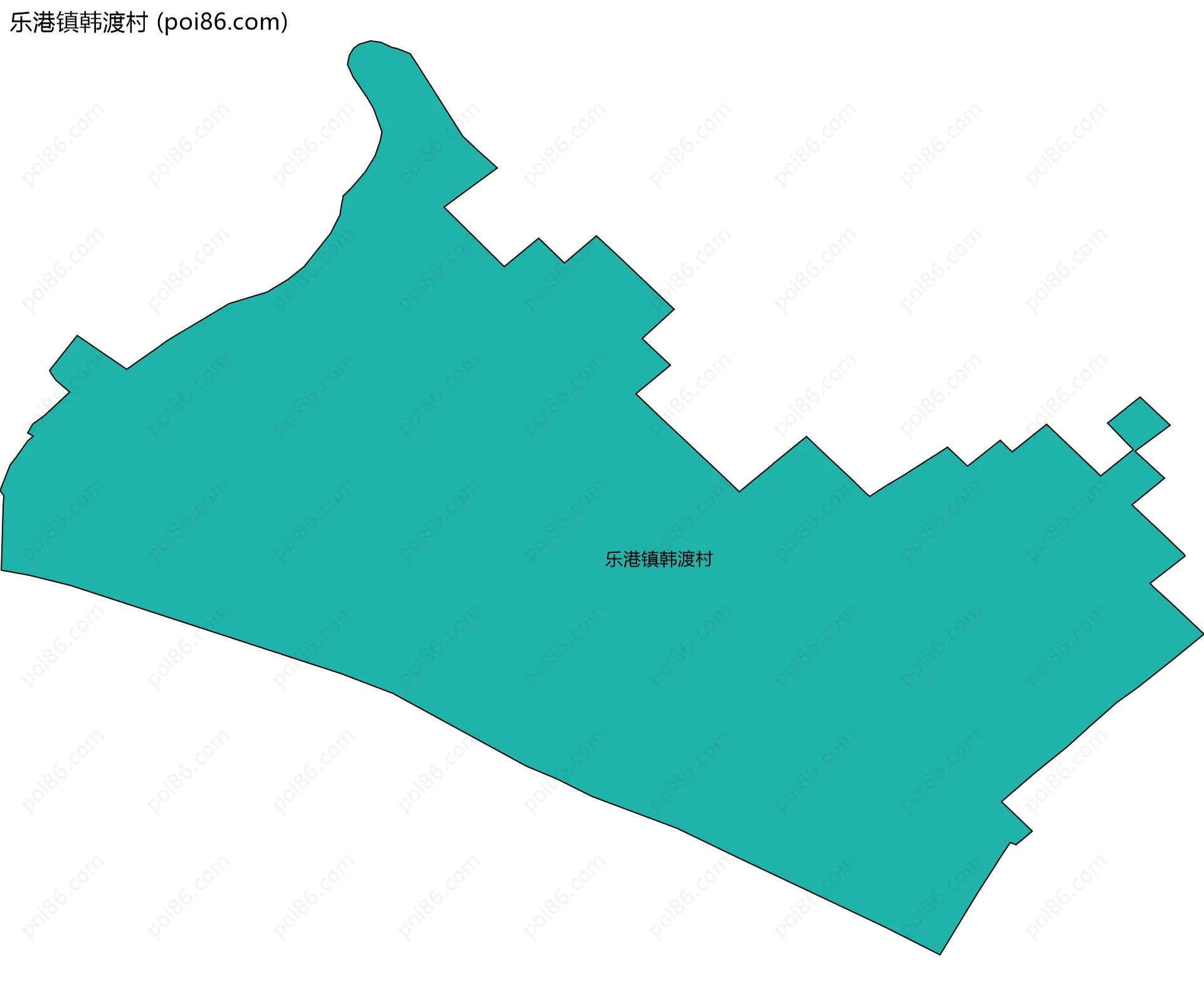 乐港镇韩渡村边界地图