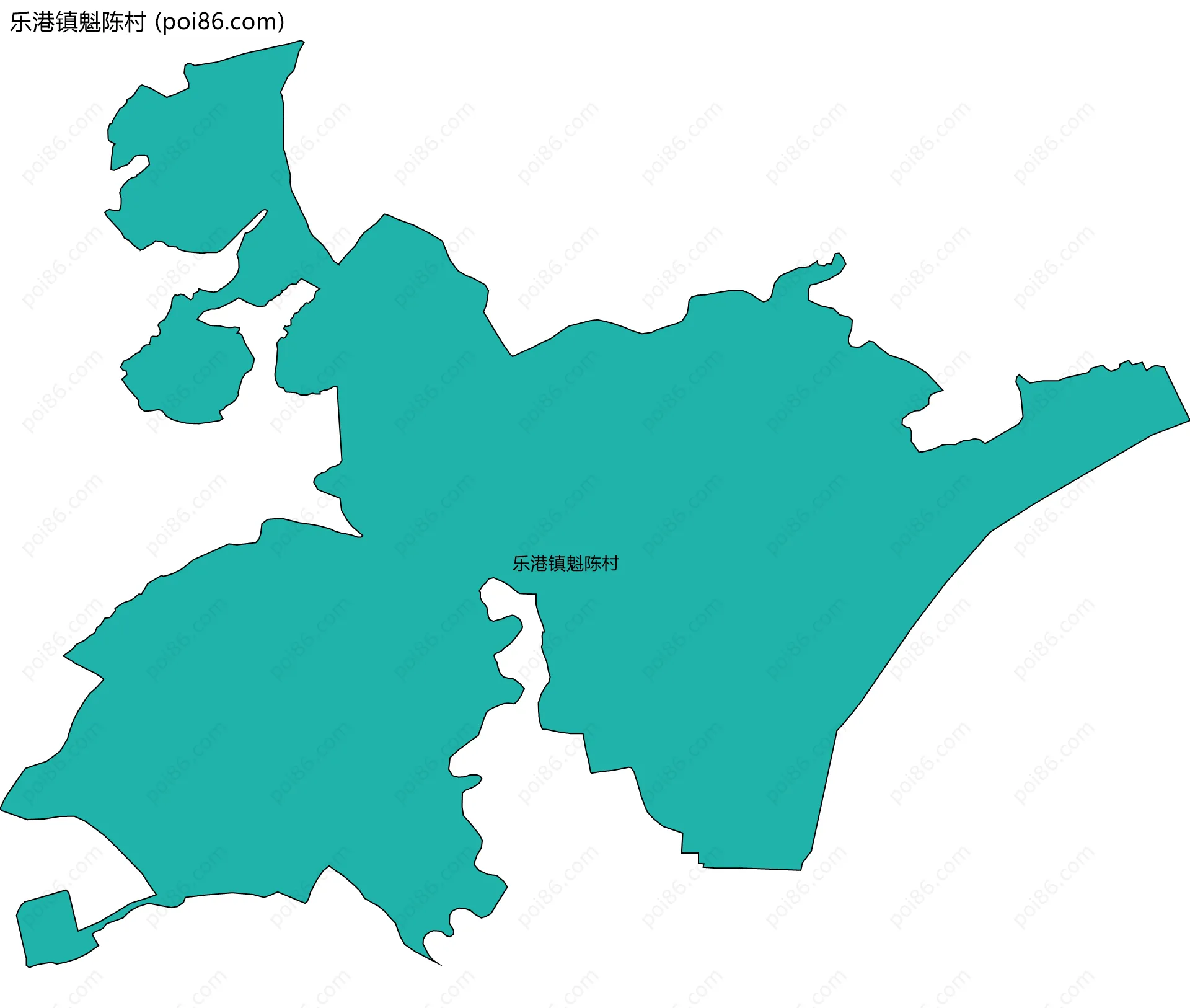 乐港镇魁陈村边界地图