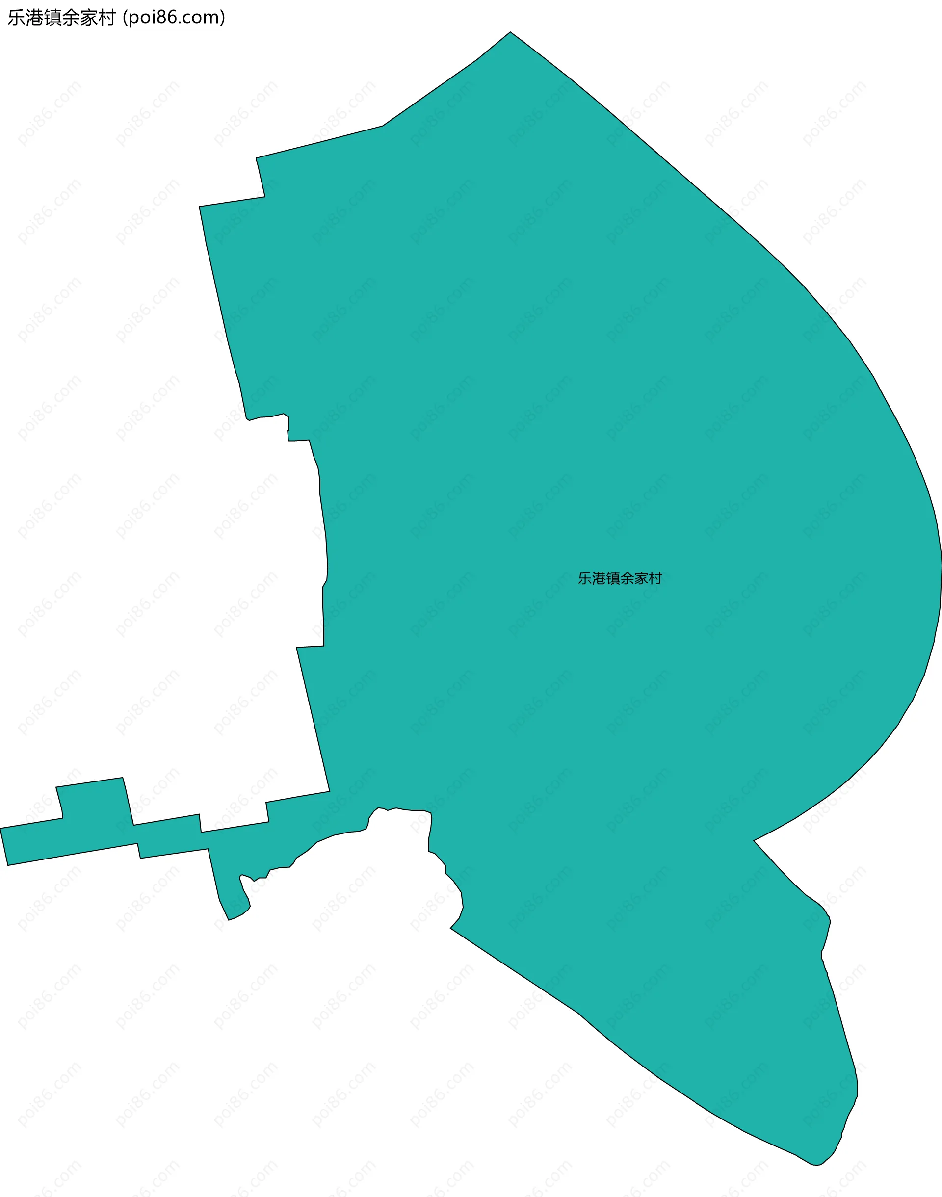 乐港镇余家村边界地图