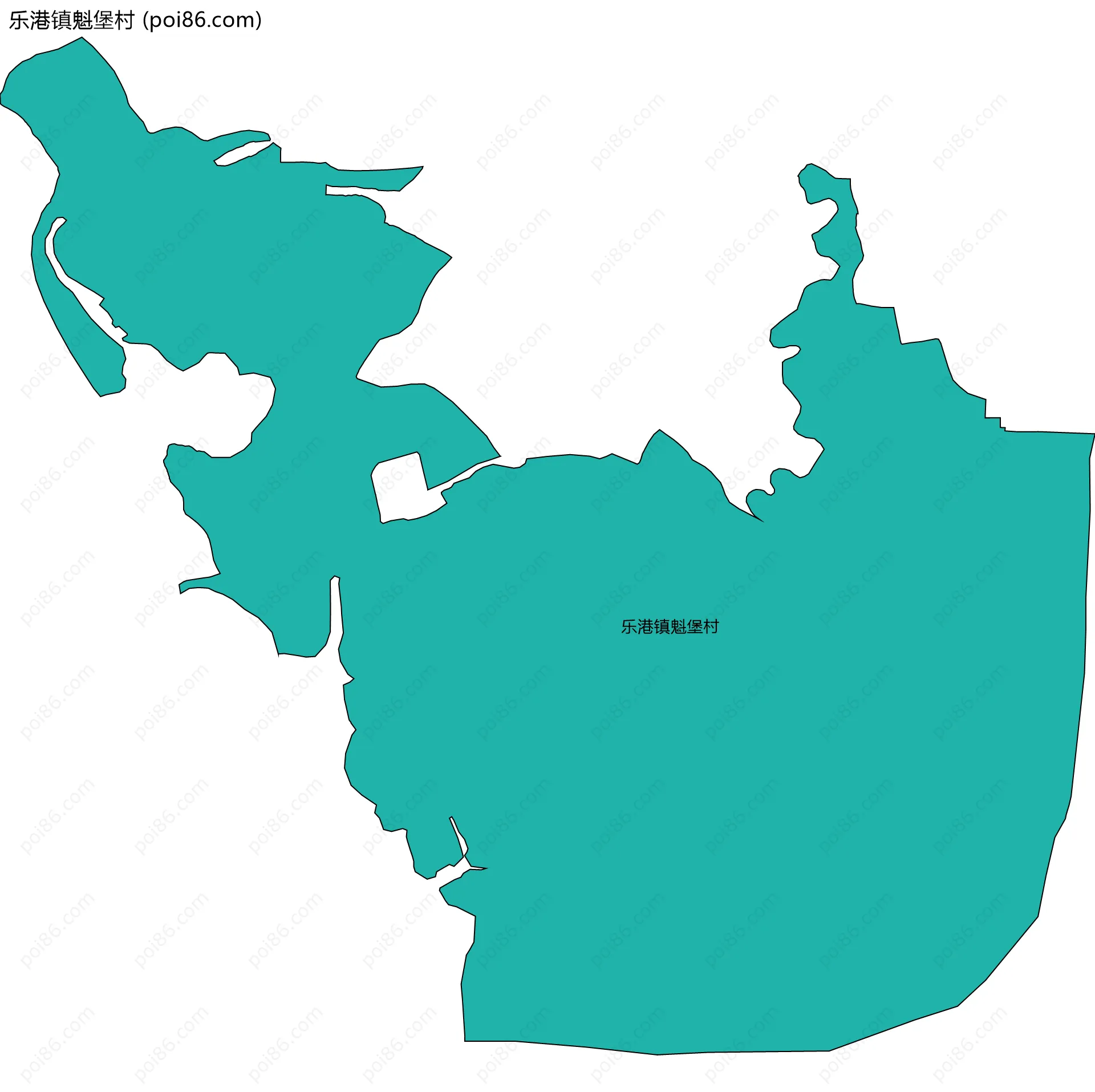 乐港镇魁堡村边界地图
