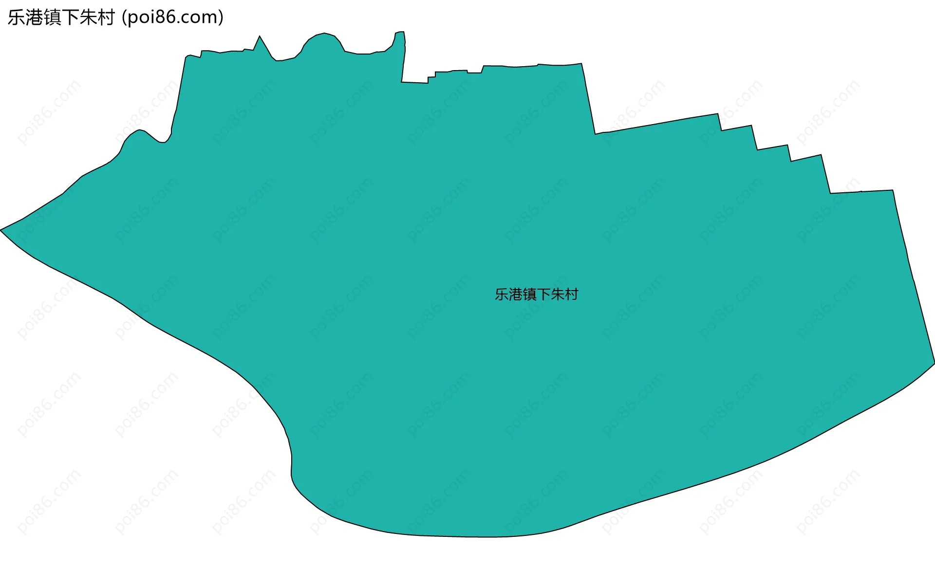 乐港镇下朱村边界地图