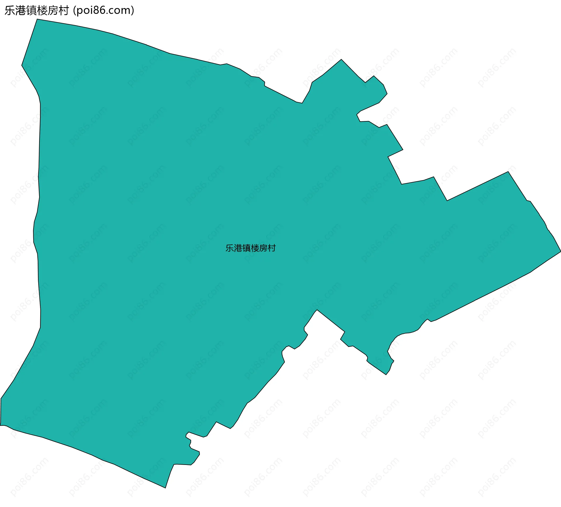 乐港镇楼房村边界地图