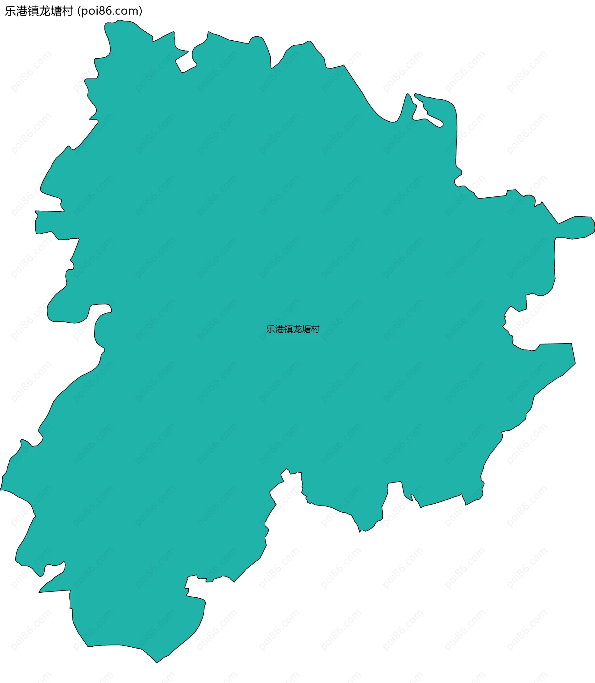 乐港镇龙塘村边界地图