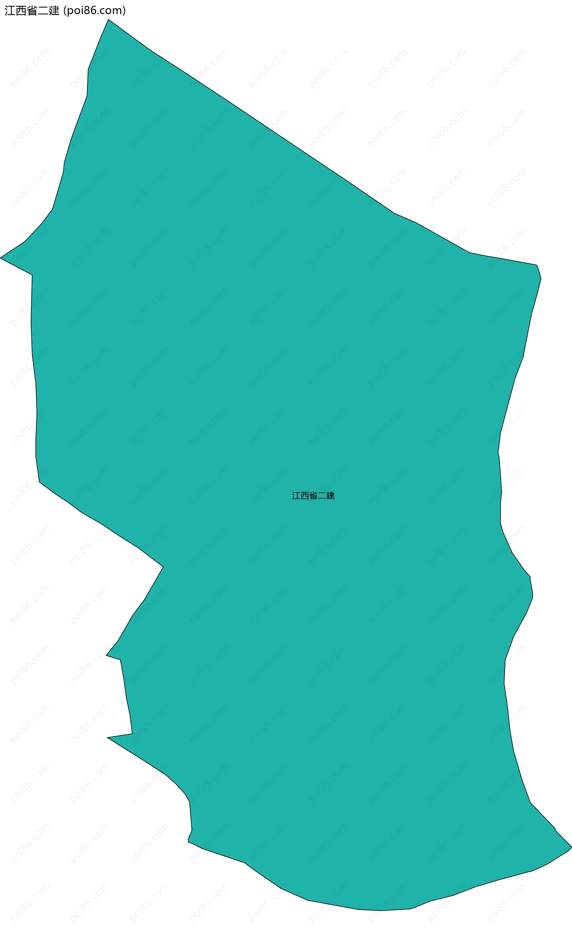 江西省二建边界地图