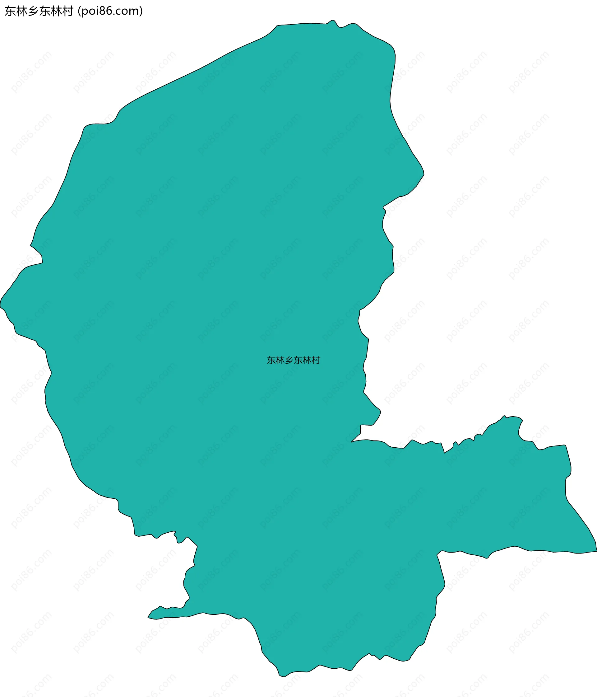 东林乡东林村边界地图