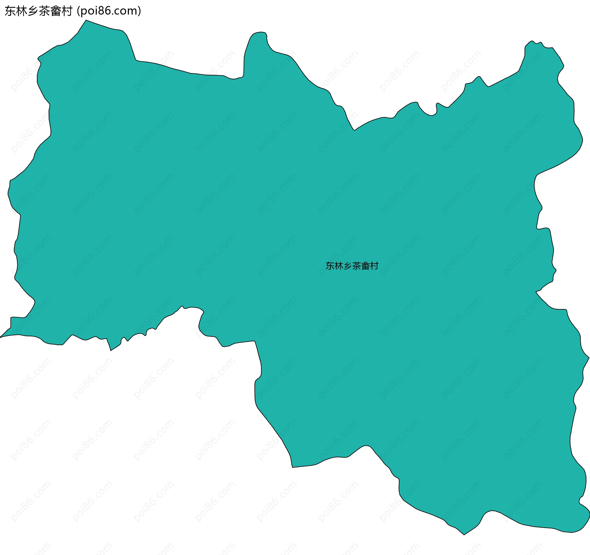 东林乡茶畲村边界地图
