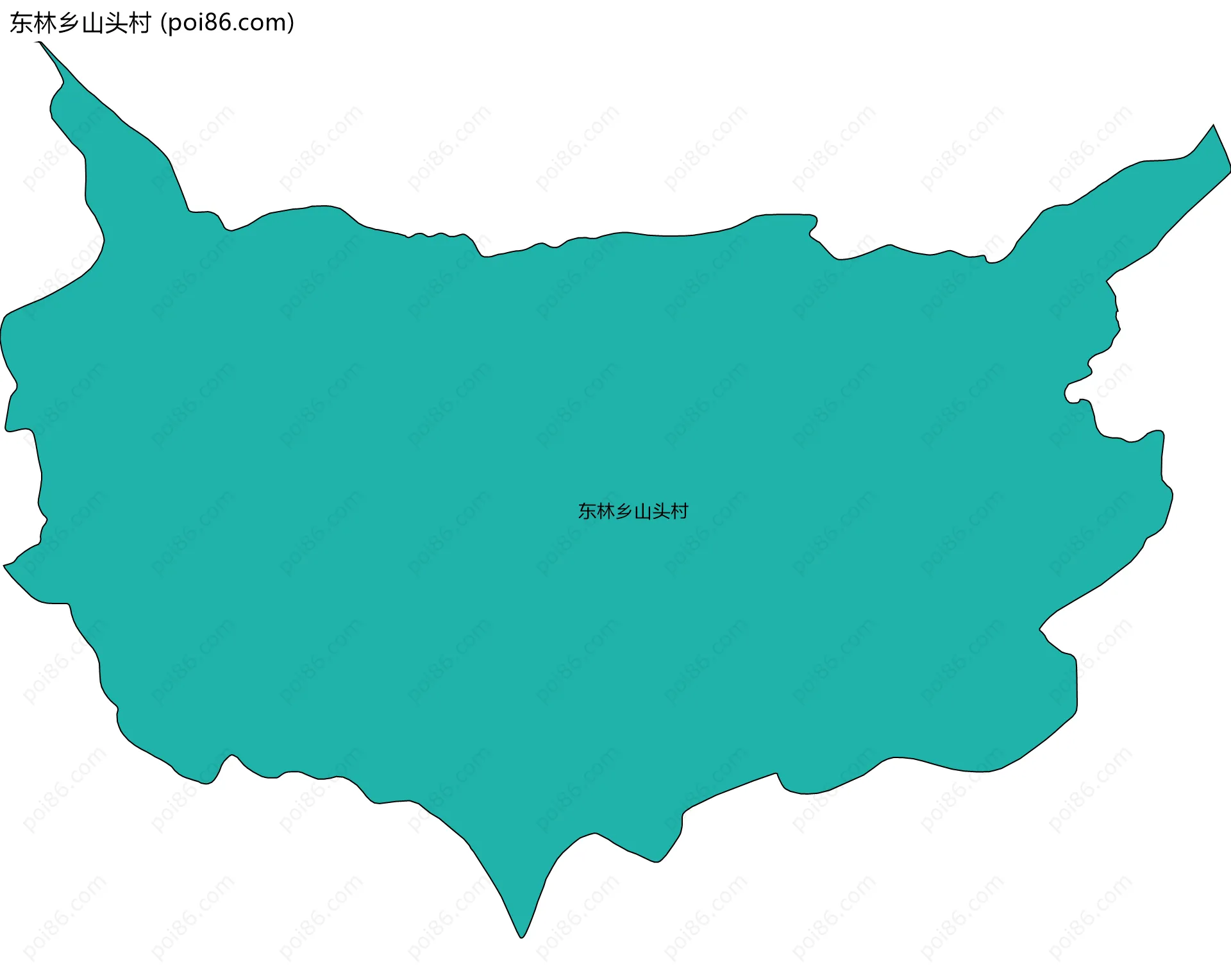 东林乡山头村边界地图