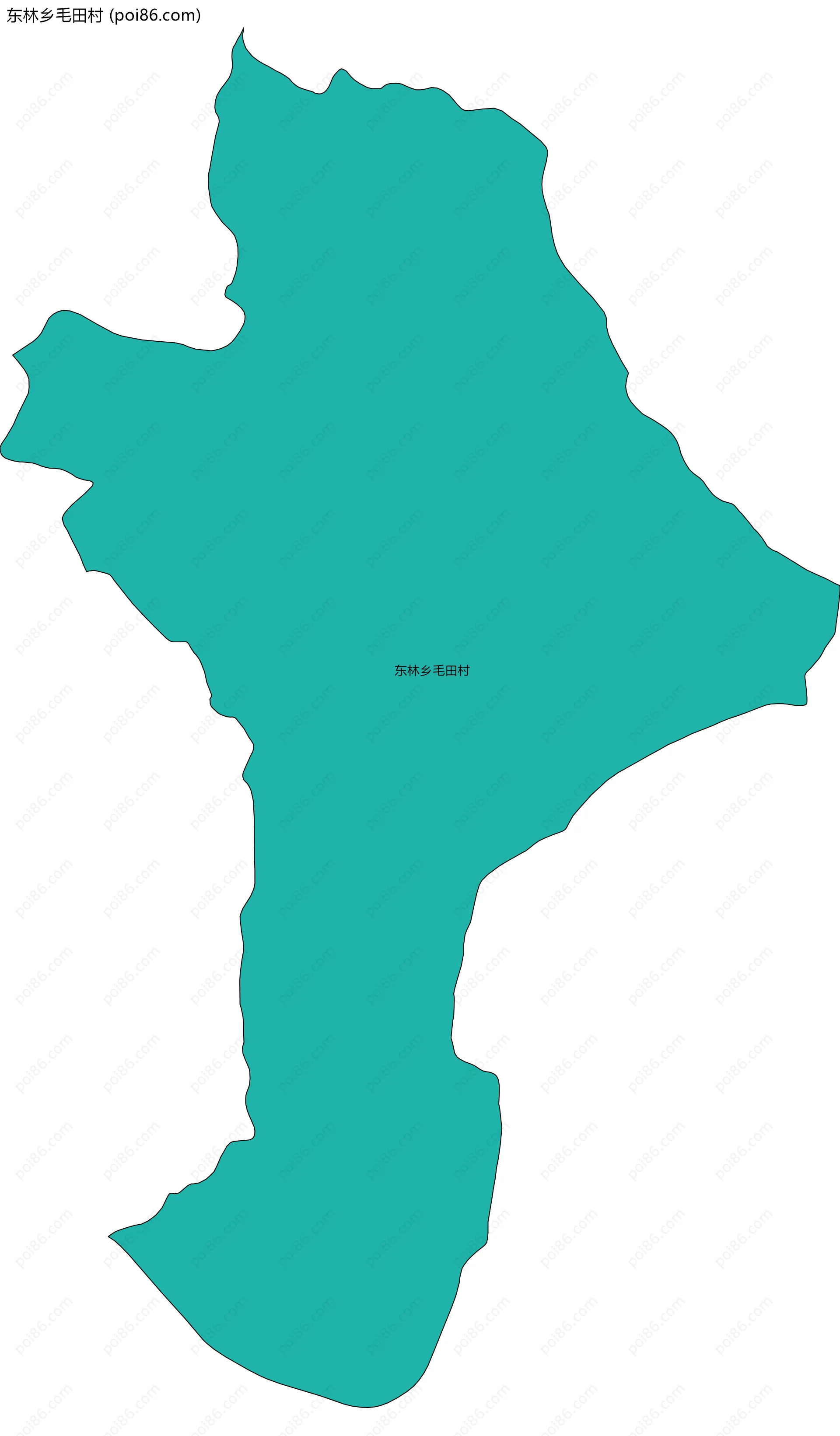 东林乡毛田村边界地图