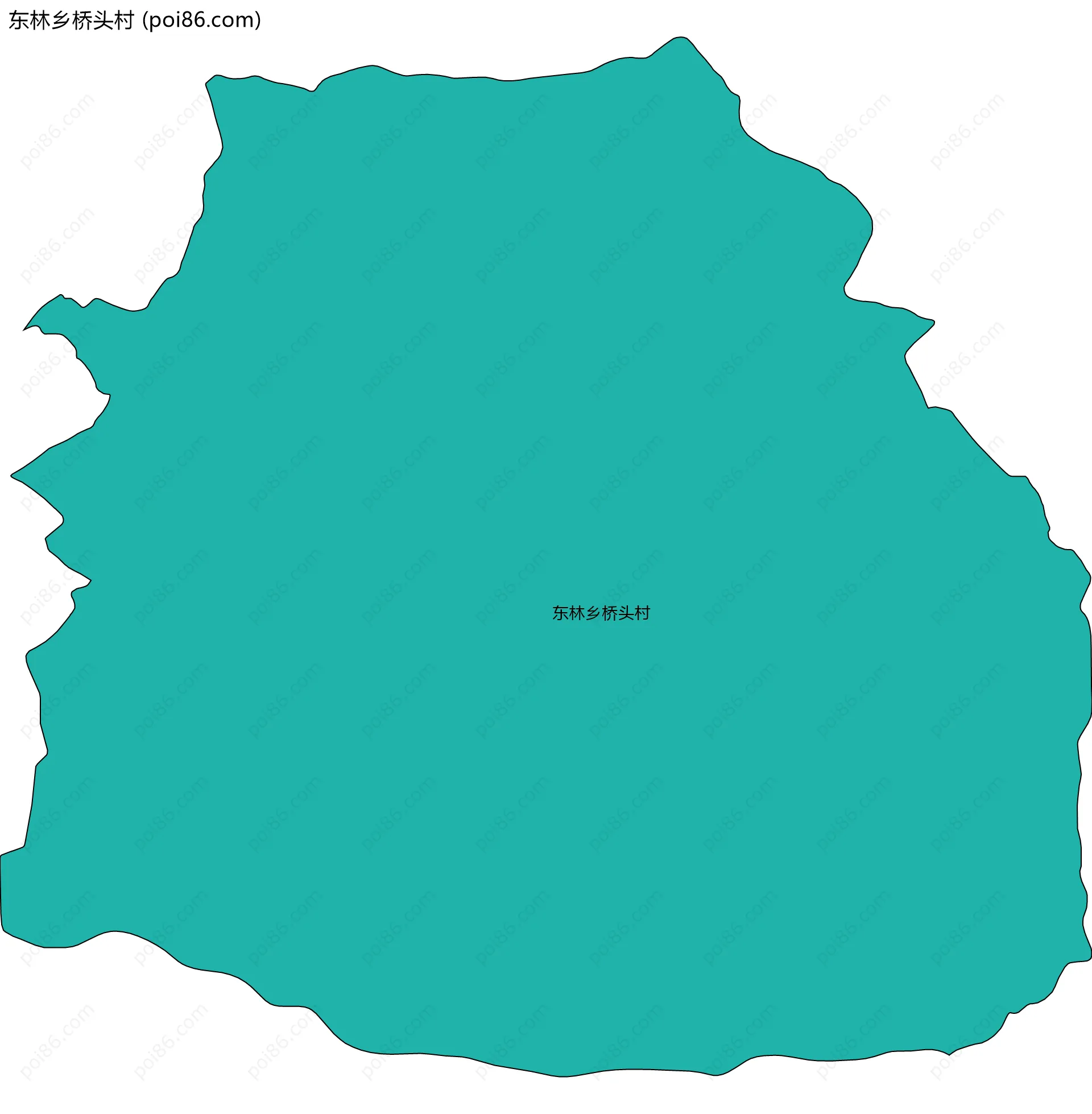 东林乡桥头村边界地图