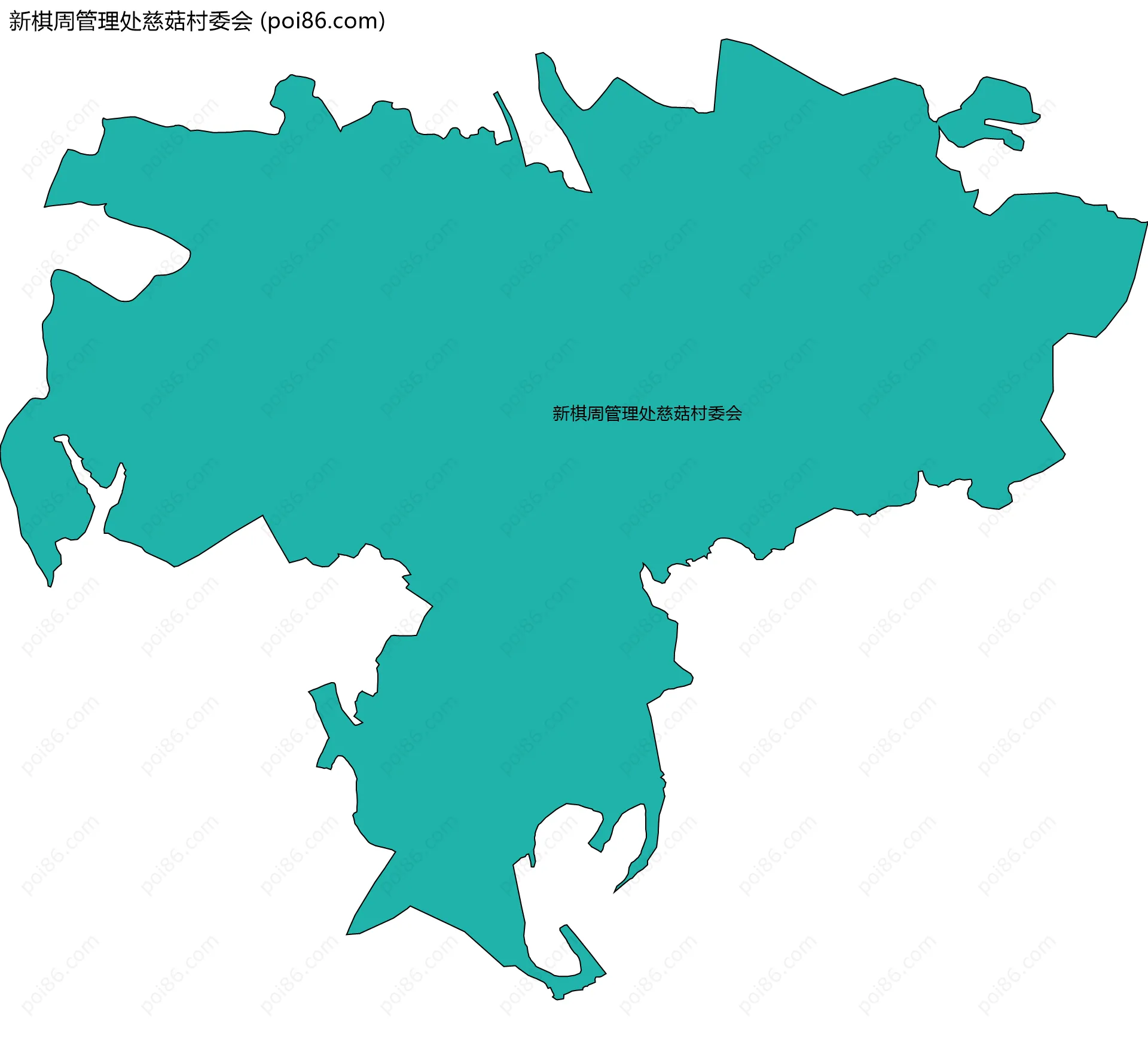 新棋周管理处慈菇村委会边界地图