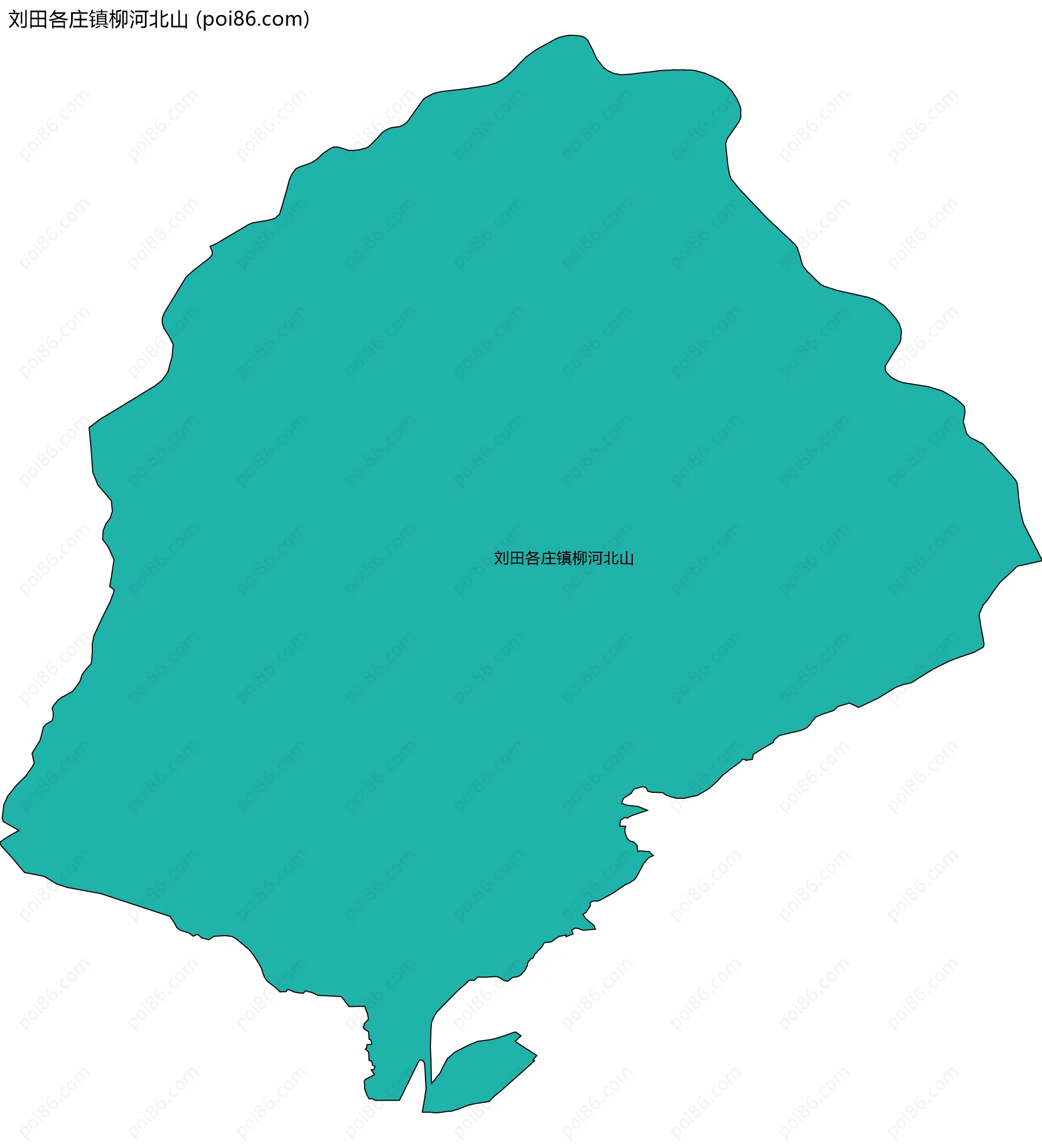 刘田各庄镇柳河北山边界地图