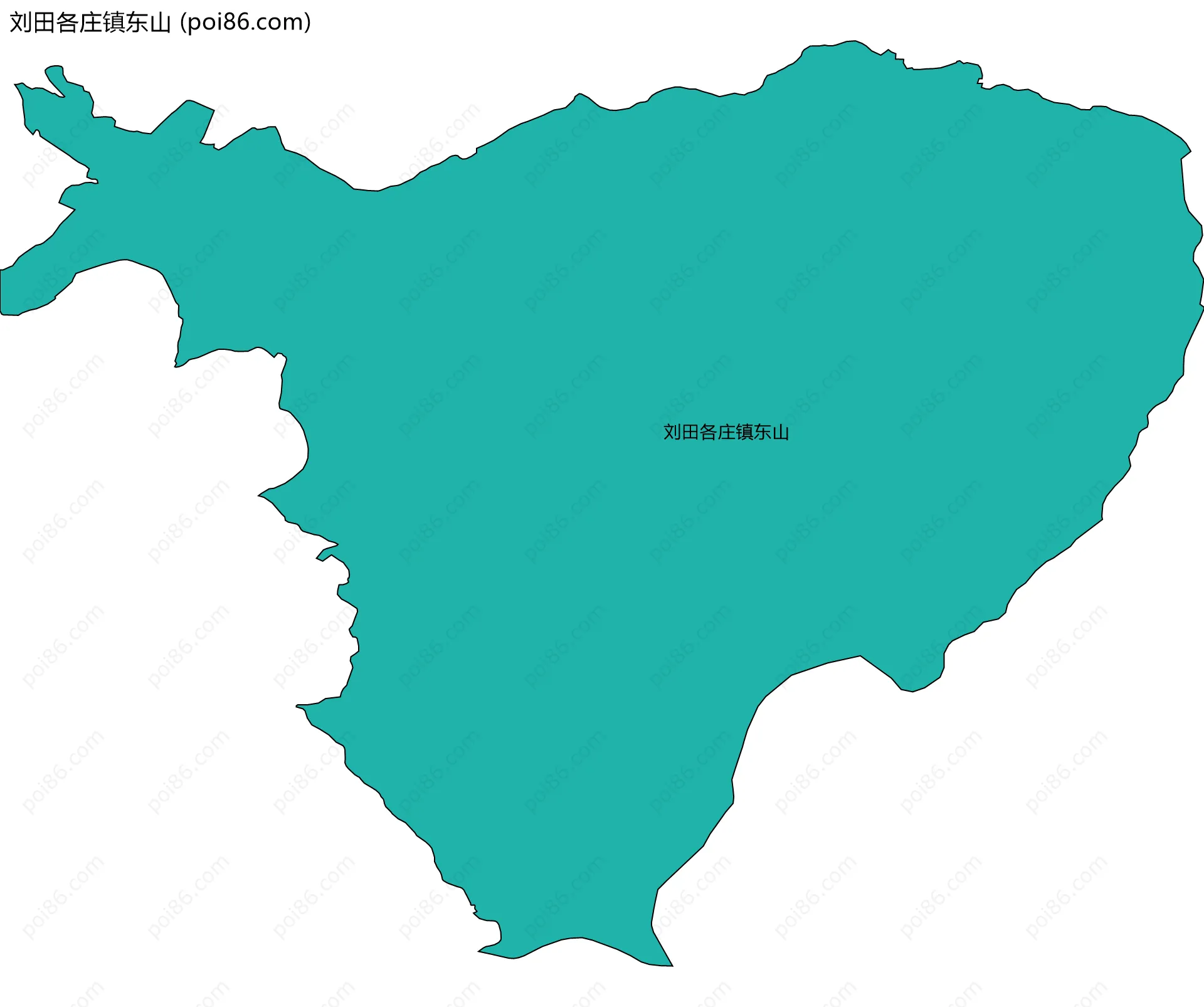 刘田各庄镇东山边界地图