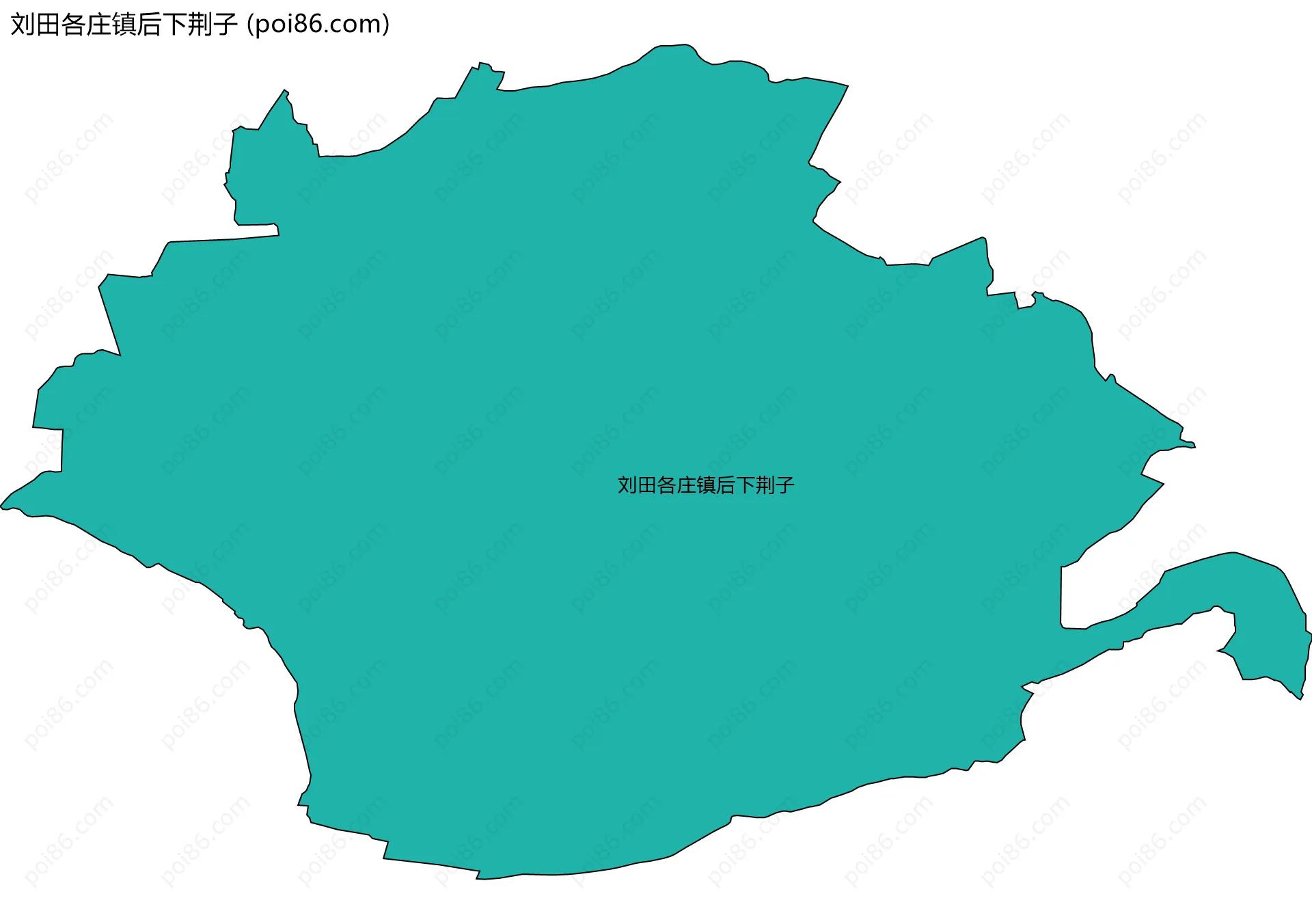 刘田各庄镇后下荆子边界地图