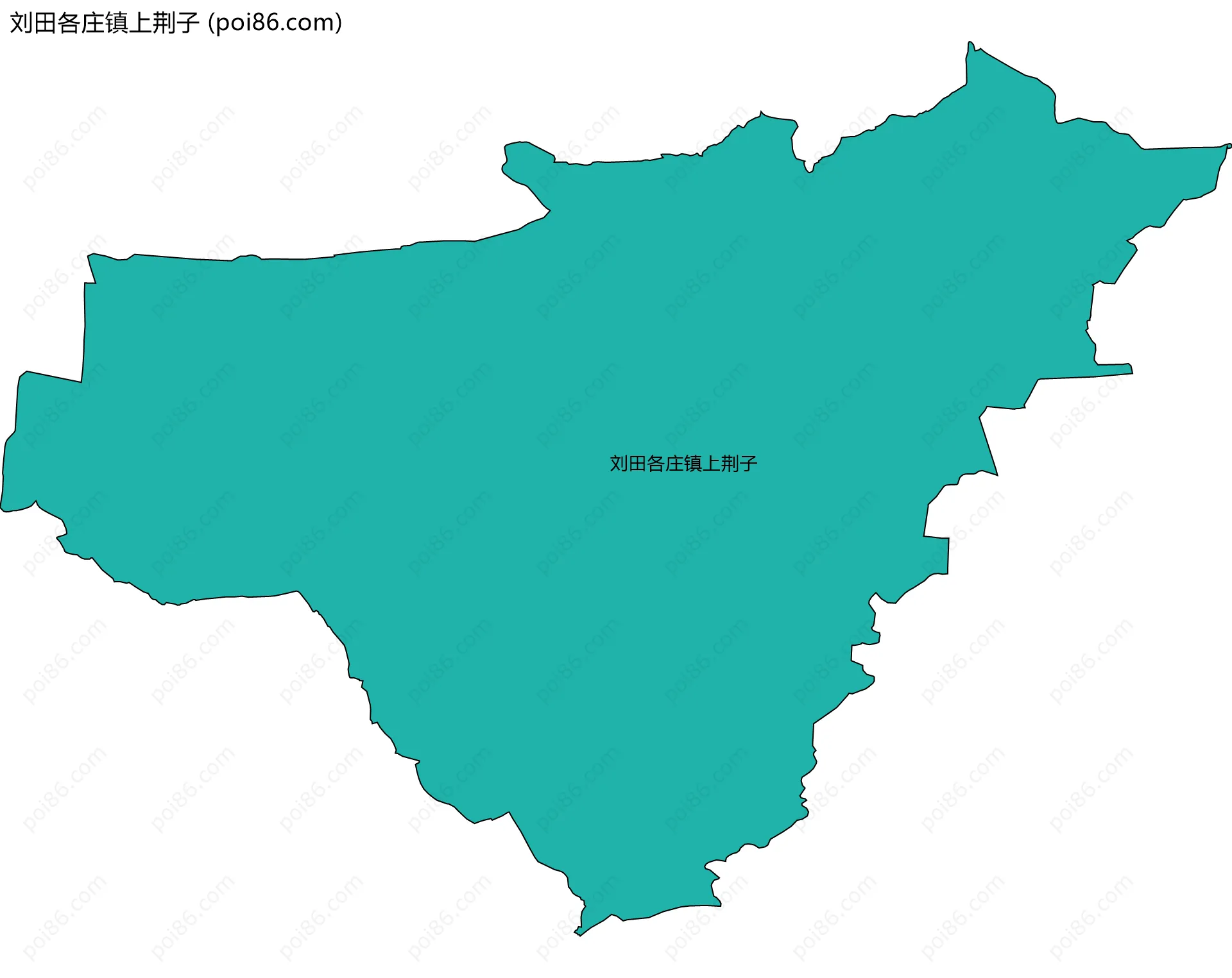 刘田各庄镇上荆子边界地图