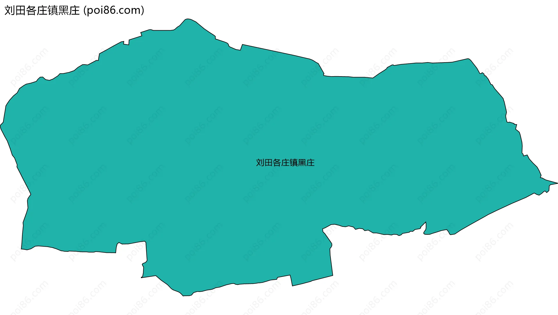 刘田各庄镇黑庄边界地图