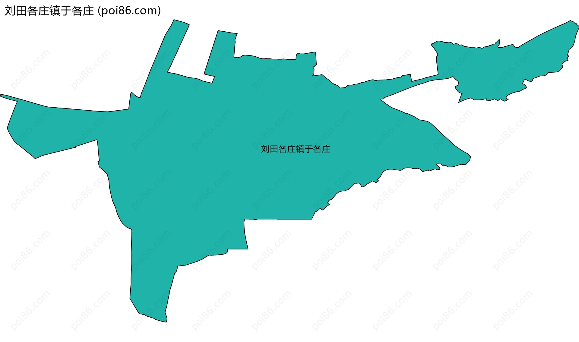 刘田各庄镇于各庄边界地图