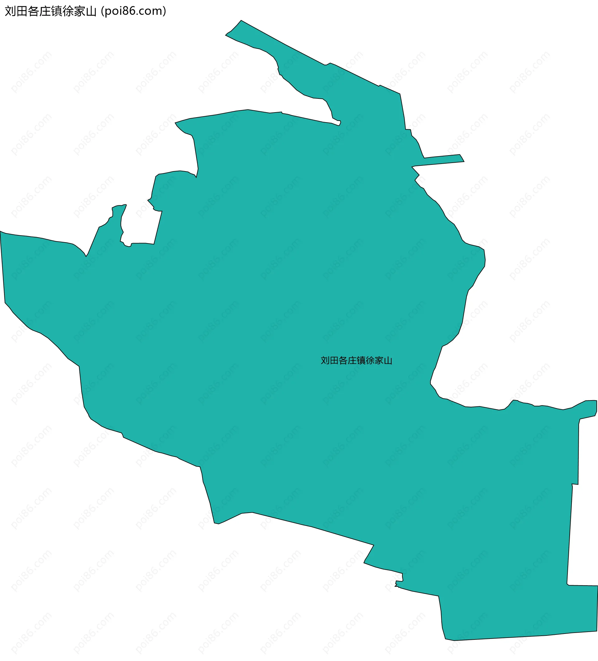 刘田各庄镇徐家山边界地图