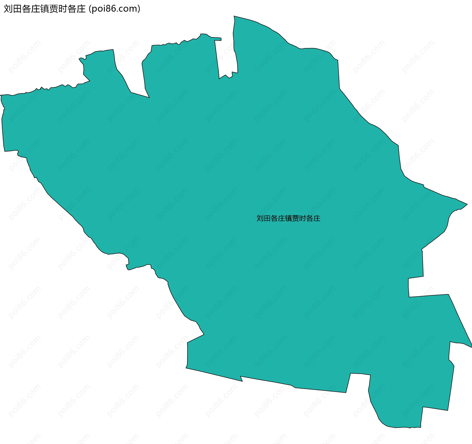 刘田各庄镇贾时各庄边界地图