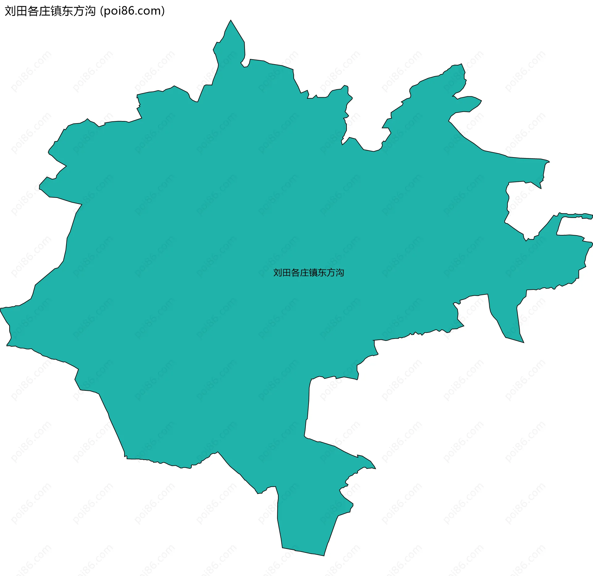 刘田各庄镇东方沟边界地图