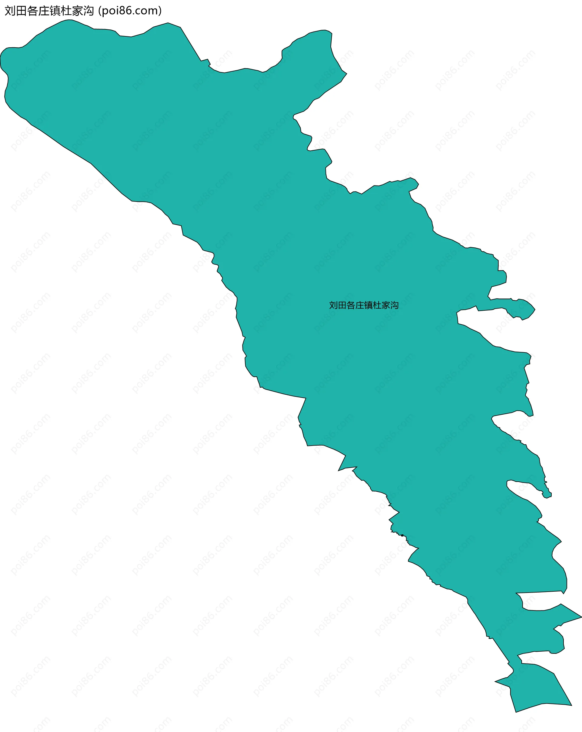 刘田各庄镇杜家沟边界地图