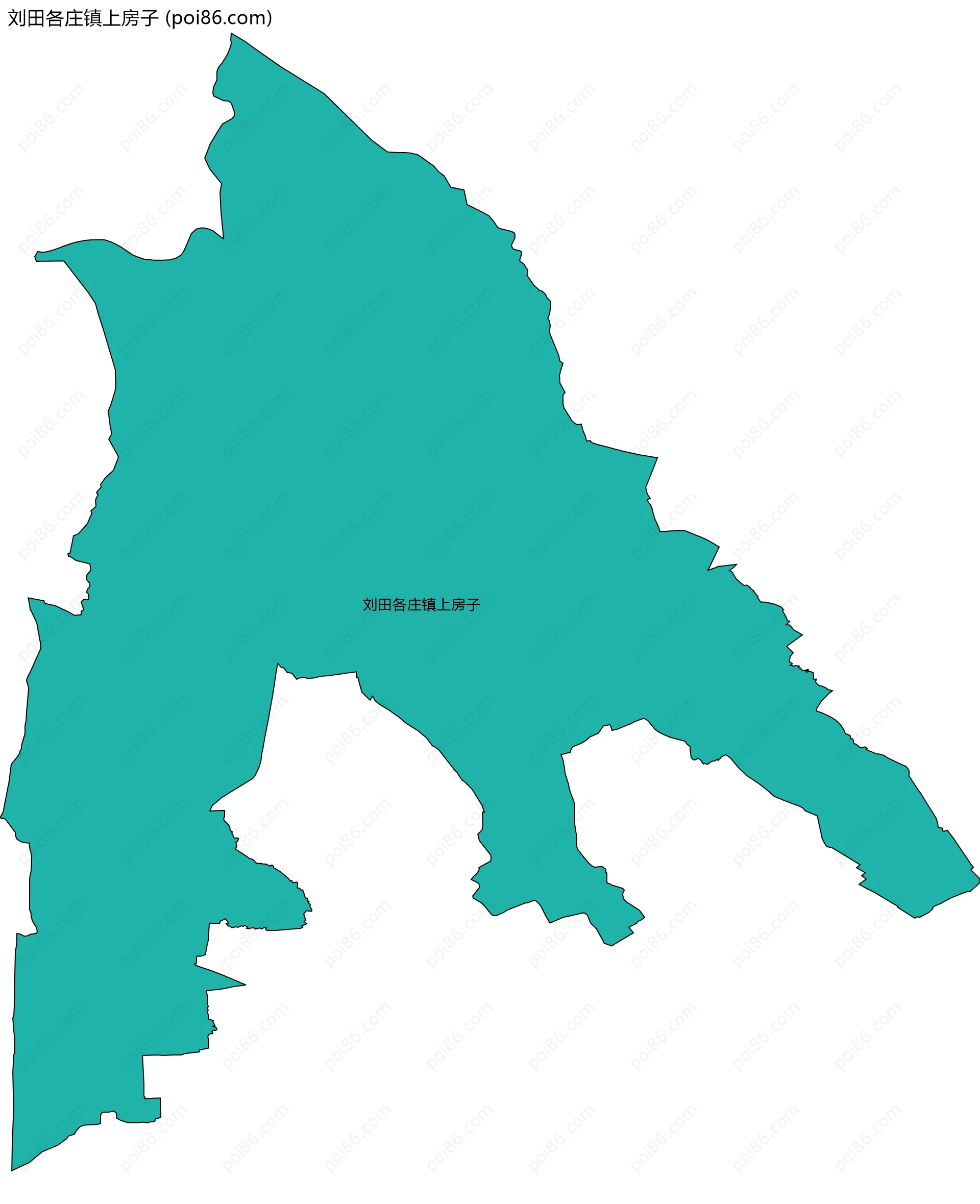刘田各庄镇上房子边界地图