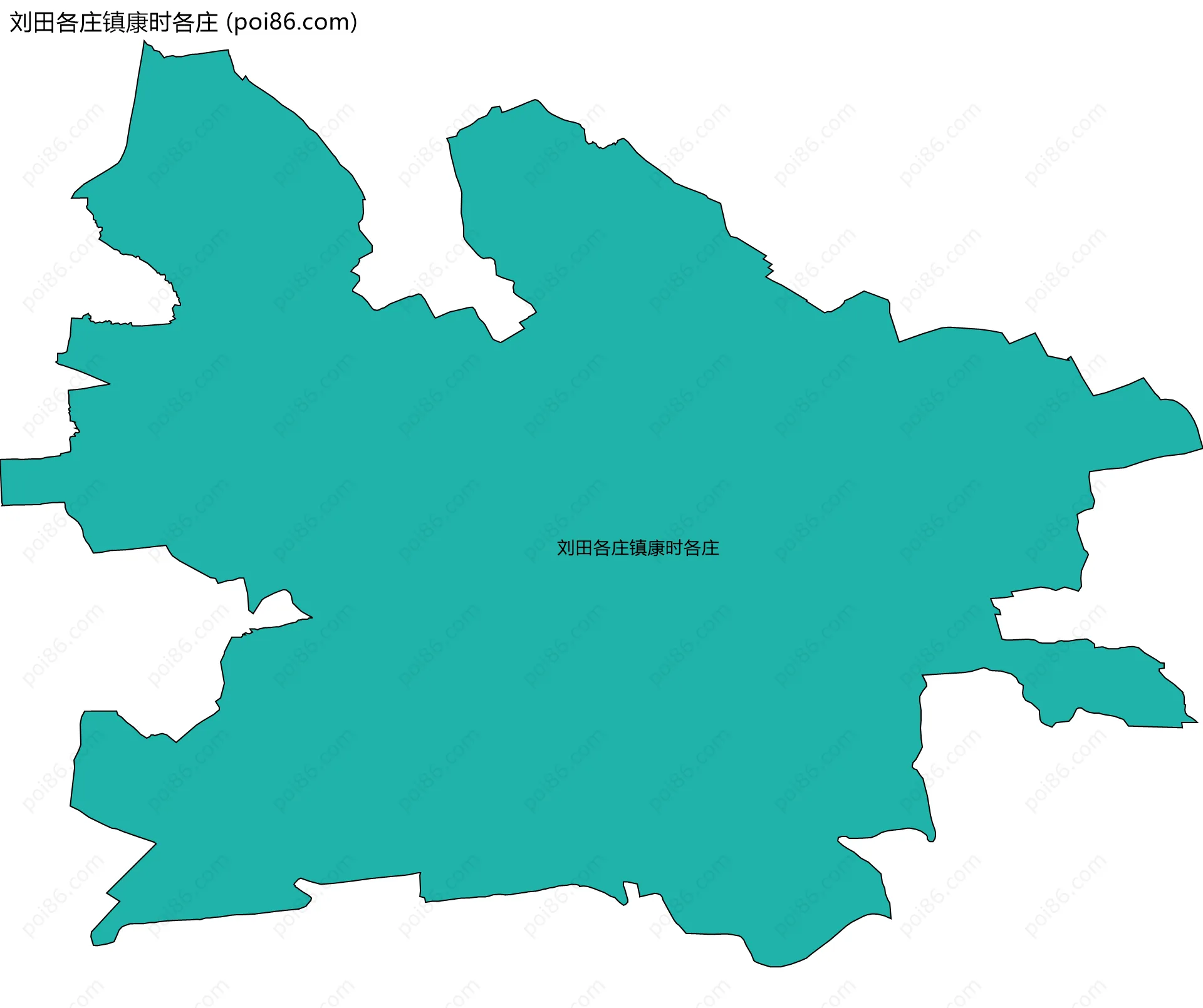 刘田各庄镇康时各庄边界地图