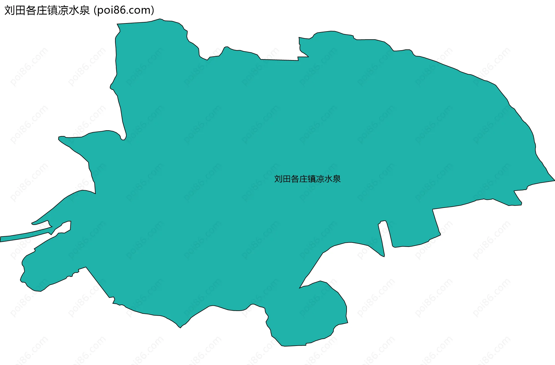 刘田各庄镇凉水泉边界地图