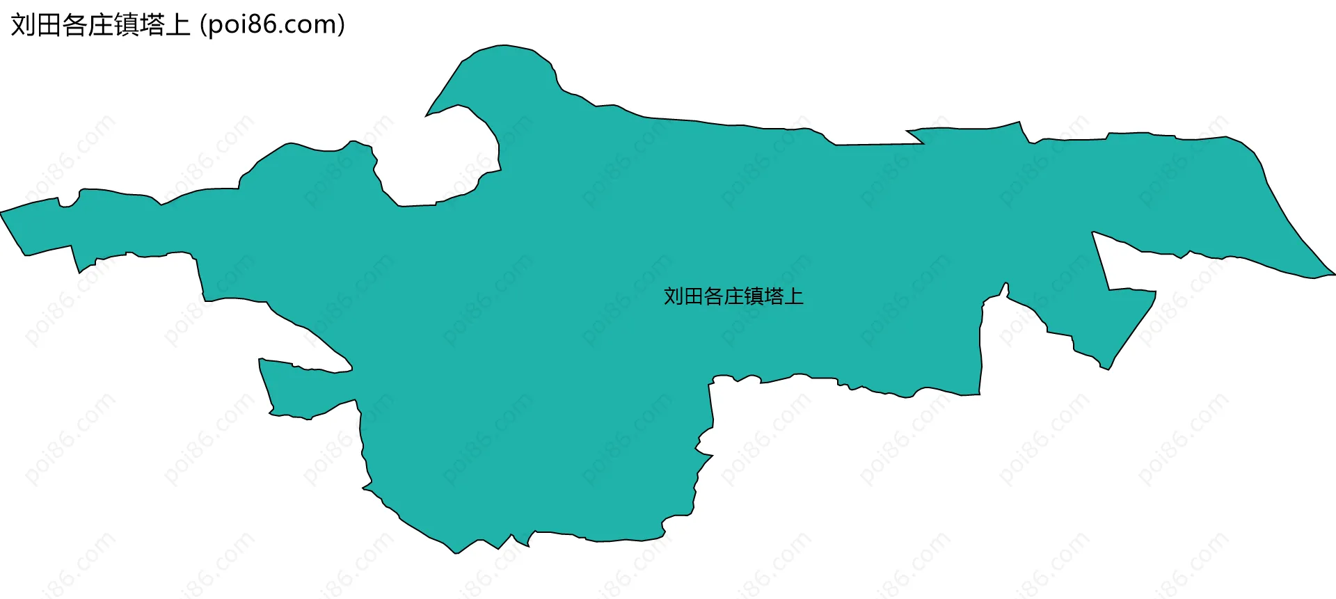 刘田各庄镇塔上边界地图