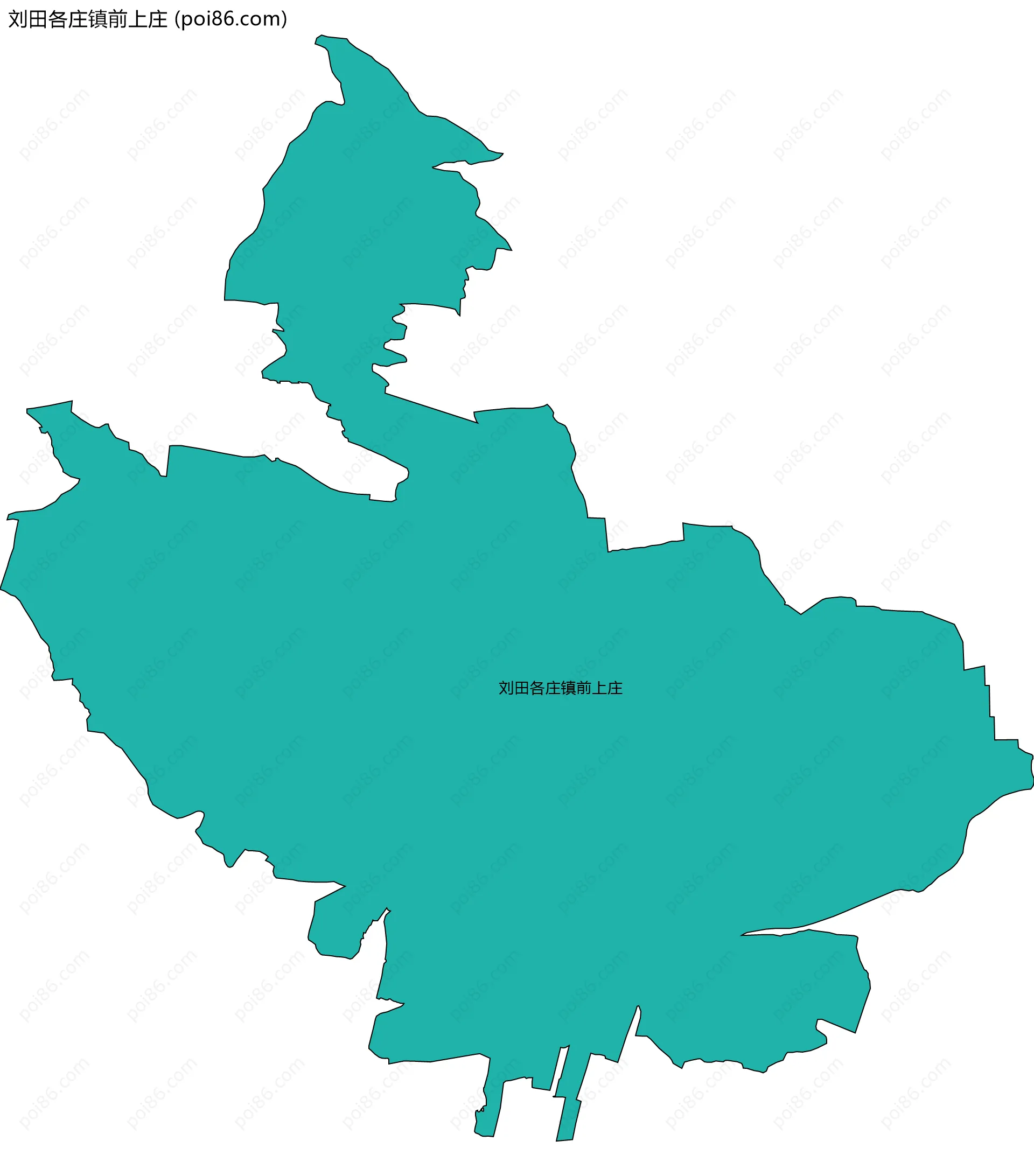 刘田各庄镇前上庄边界地图