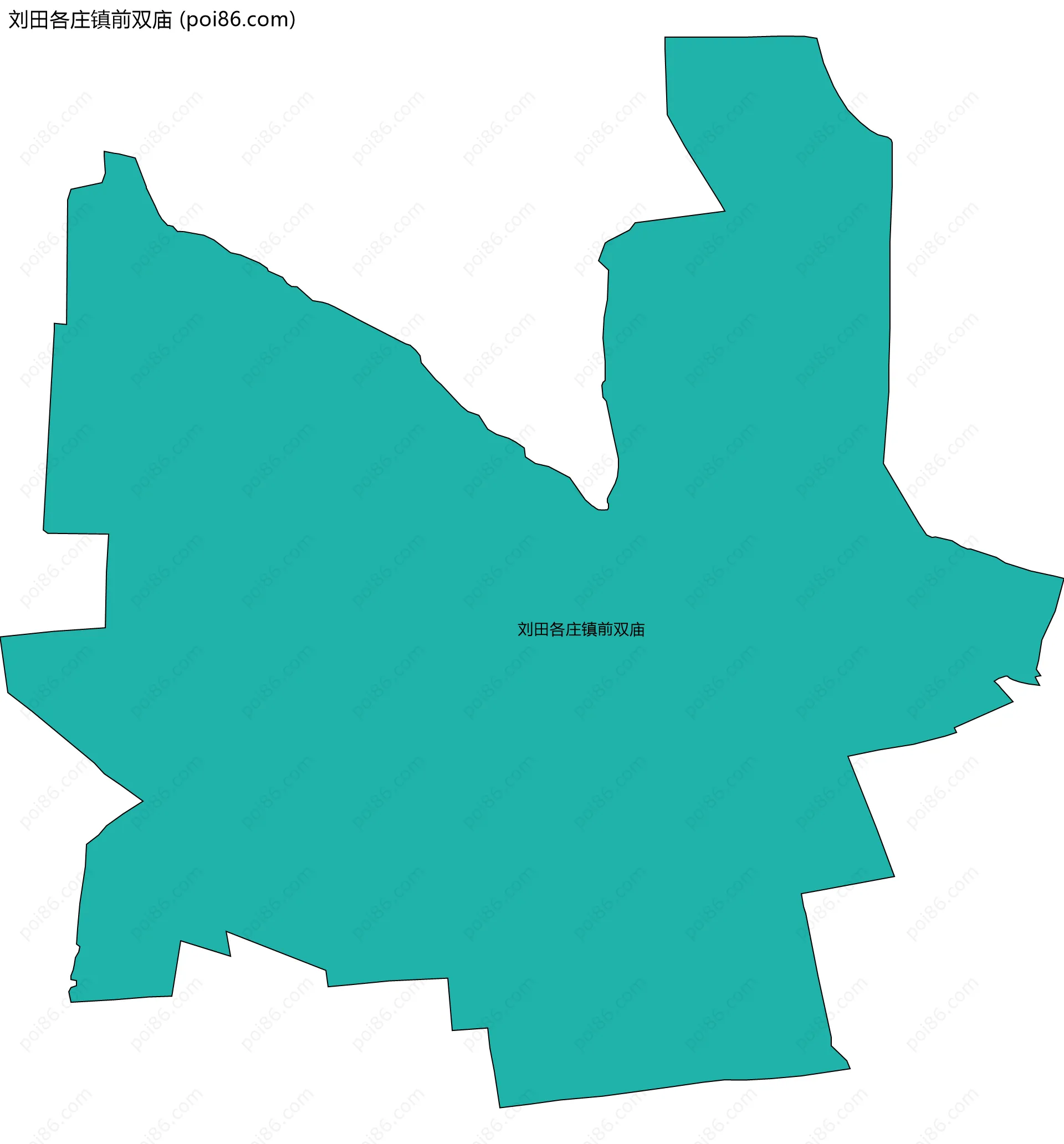 刘田各庄镇前双庙边界地图