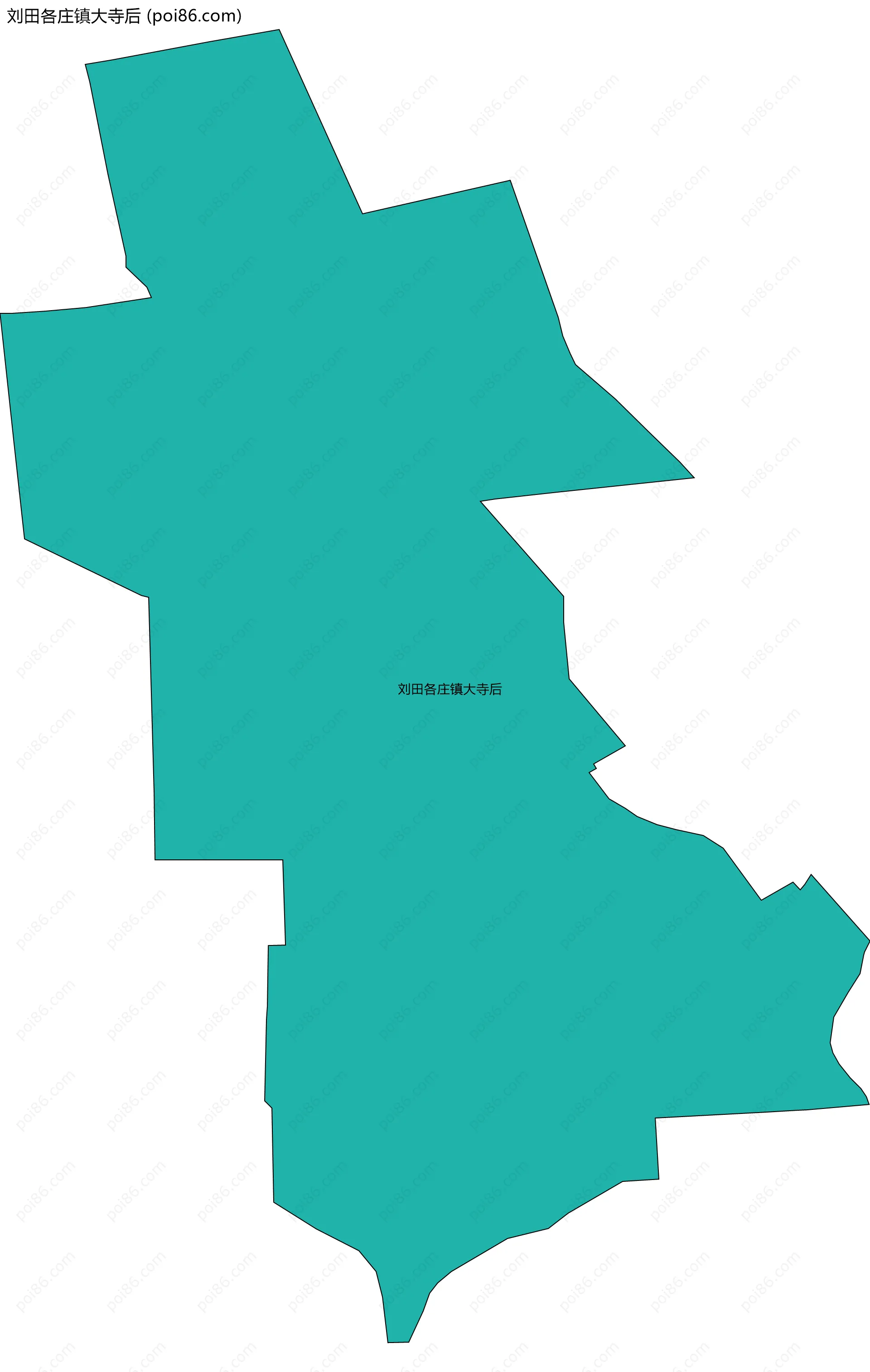 刘田各庄镇大寺后边界地图
