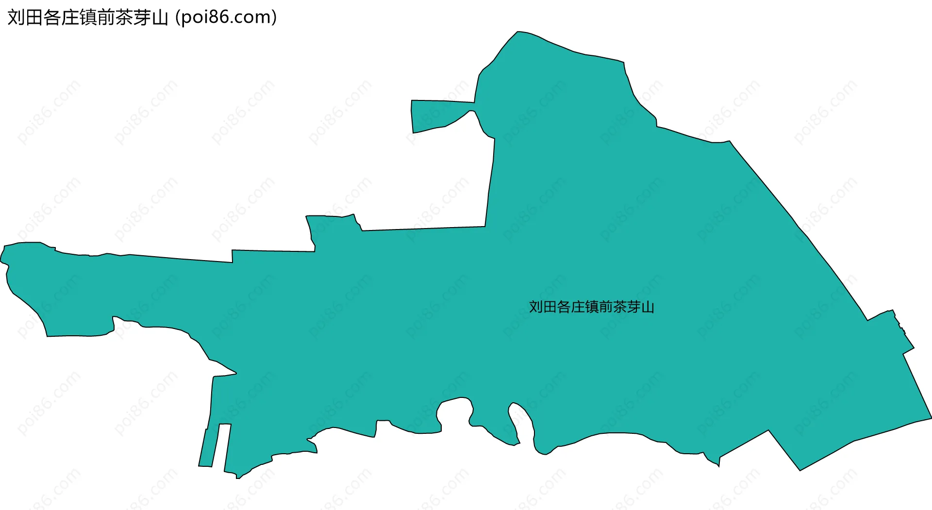刘田各庄镇前茶芽山边界地图