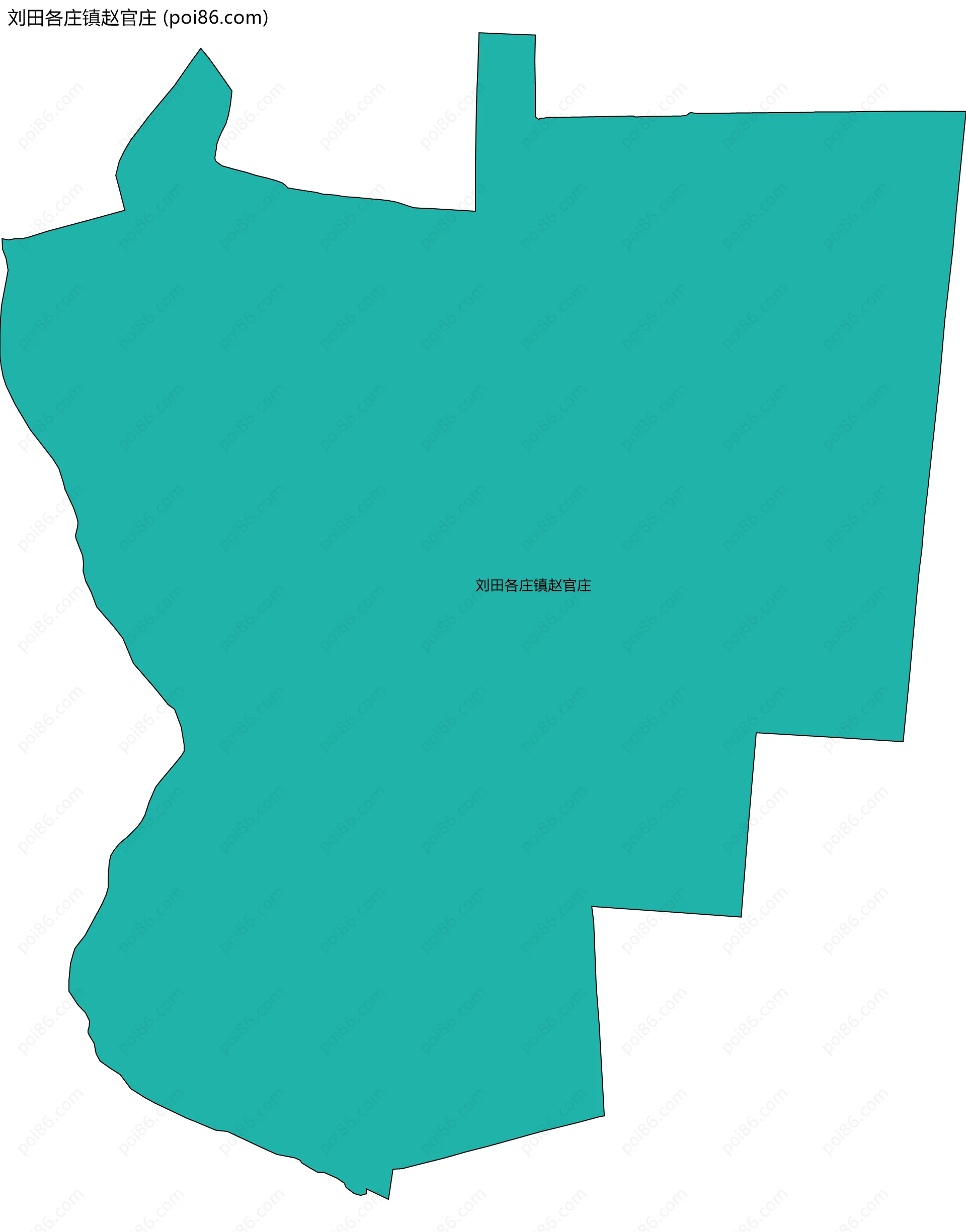 刘田各庄镇赵官庄边界地图
