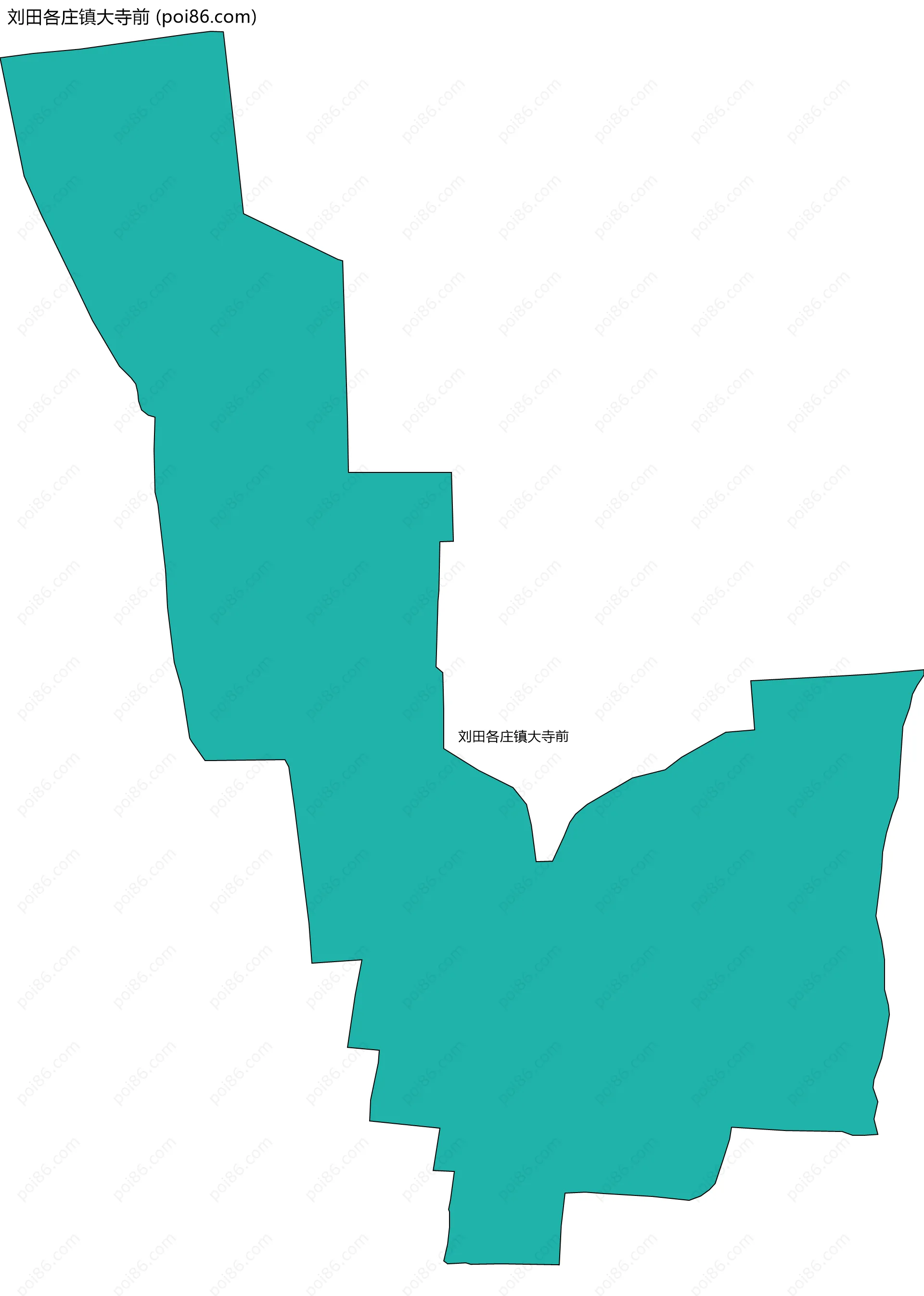 刘田各庄镇大寺前边界地图