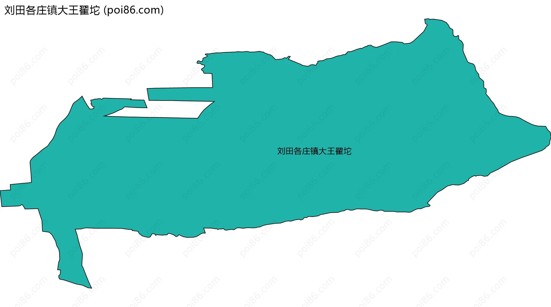 刘田各庄镇大王翟坨边界地图