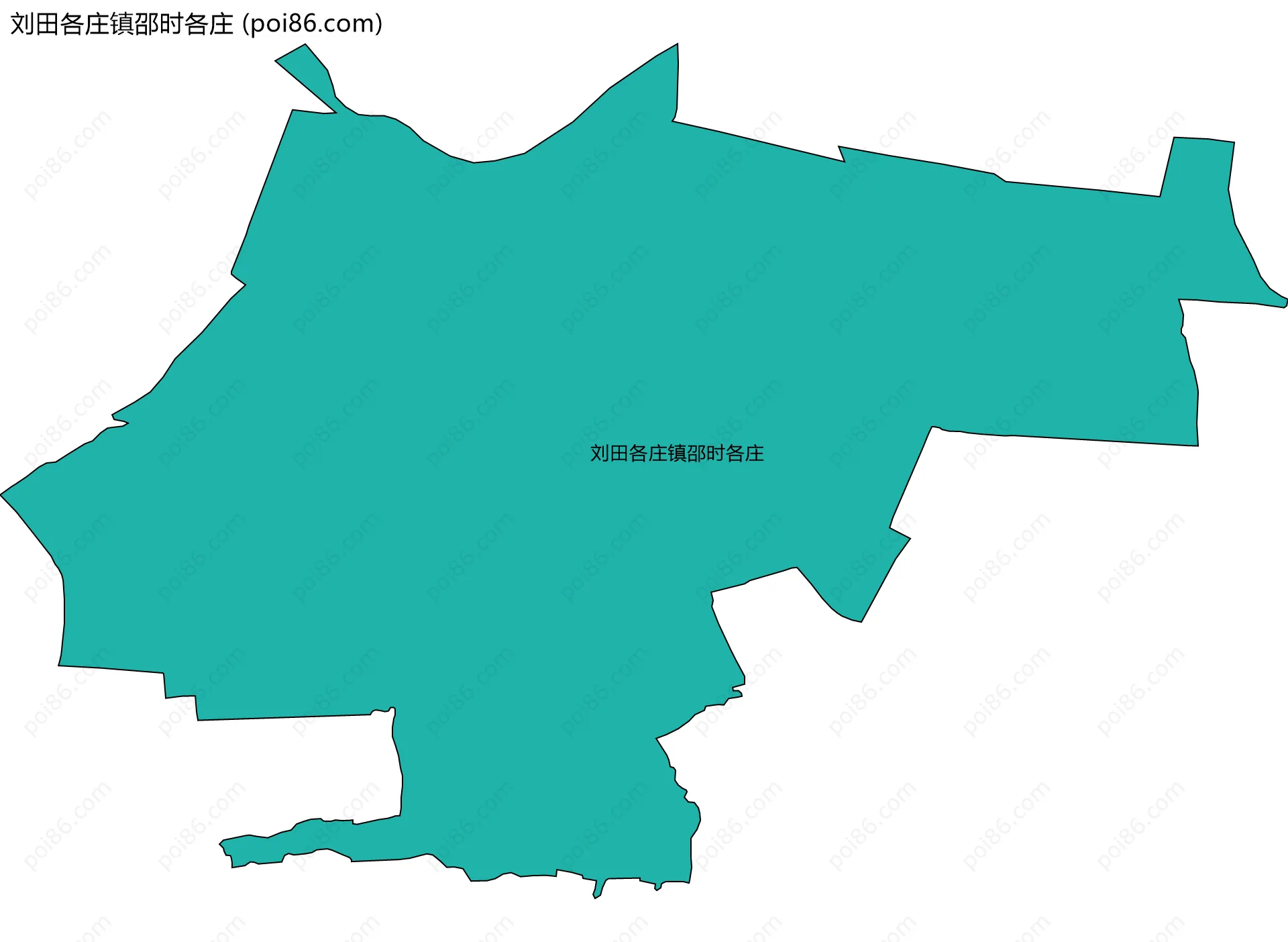 刘田各庄镇邵时各庄边界地图