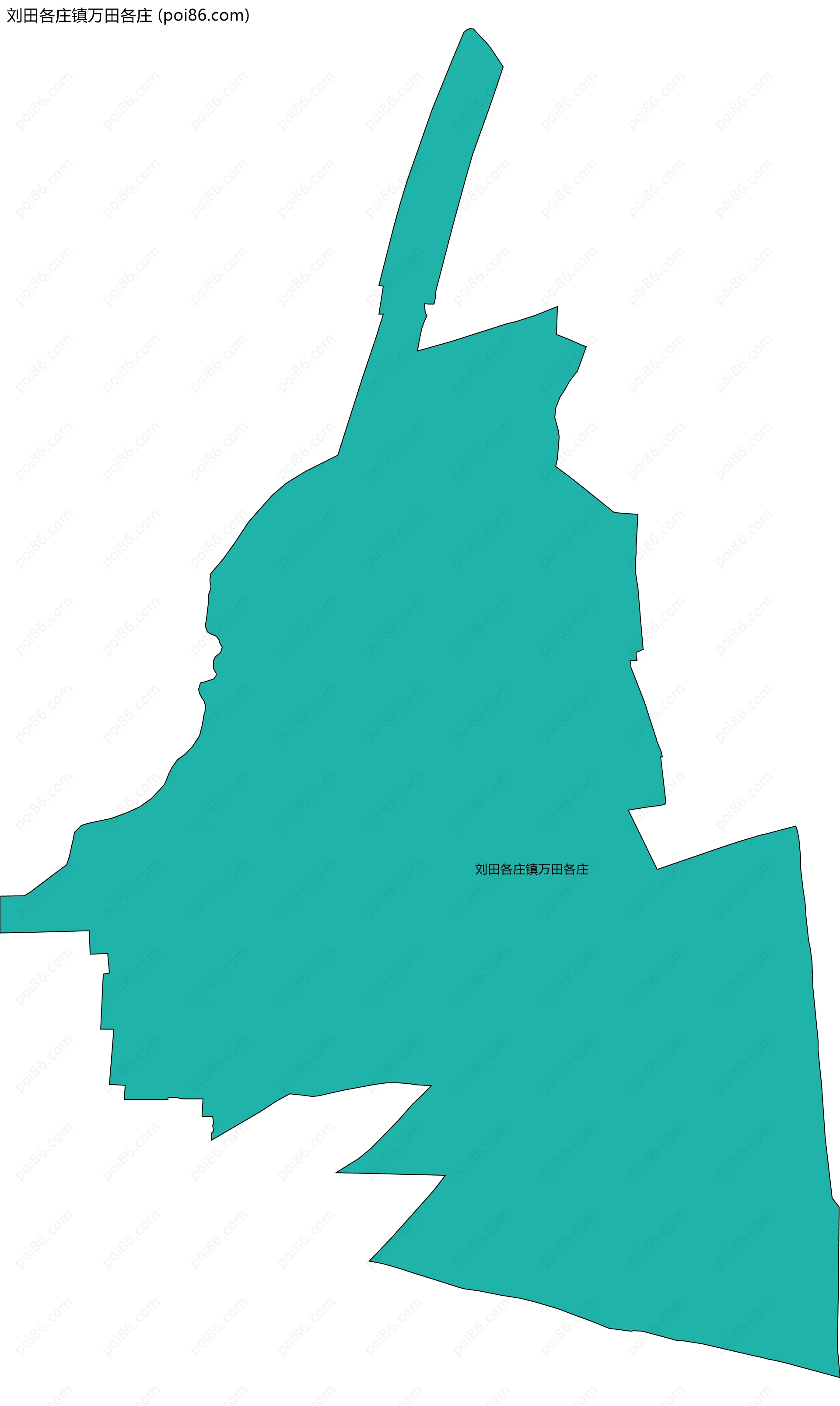 刘田各庄镇万田各庄边界地图