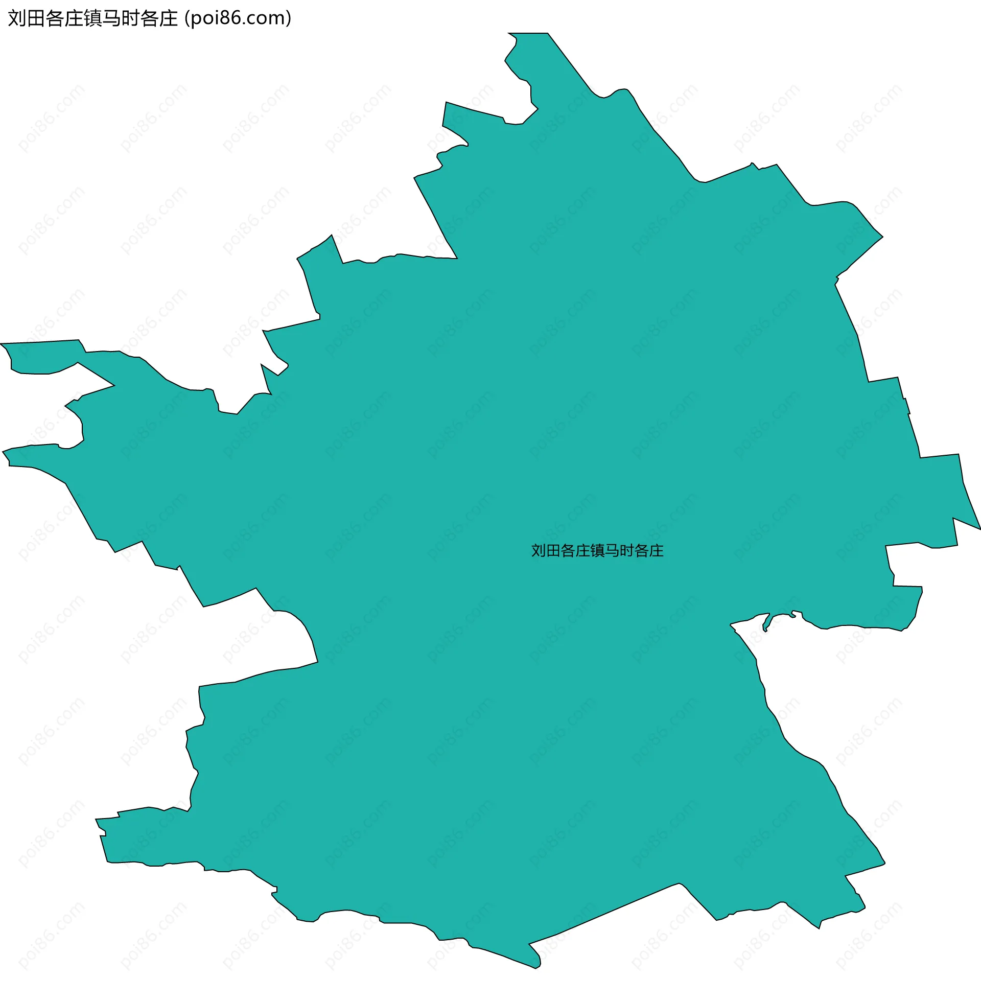 刘田各庄镇马时各庄边界地图