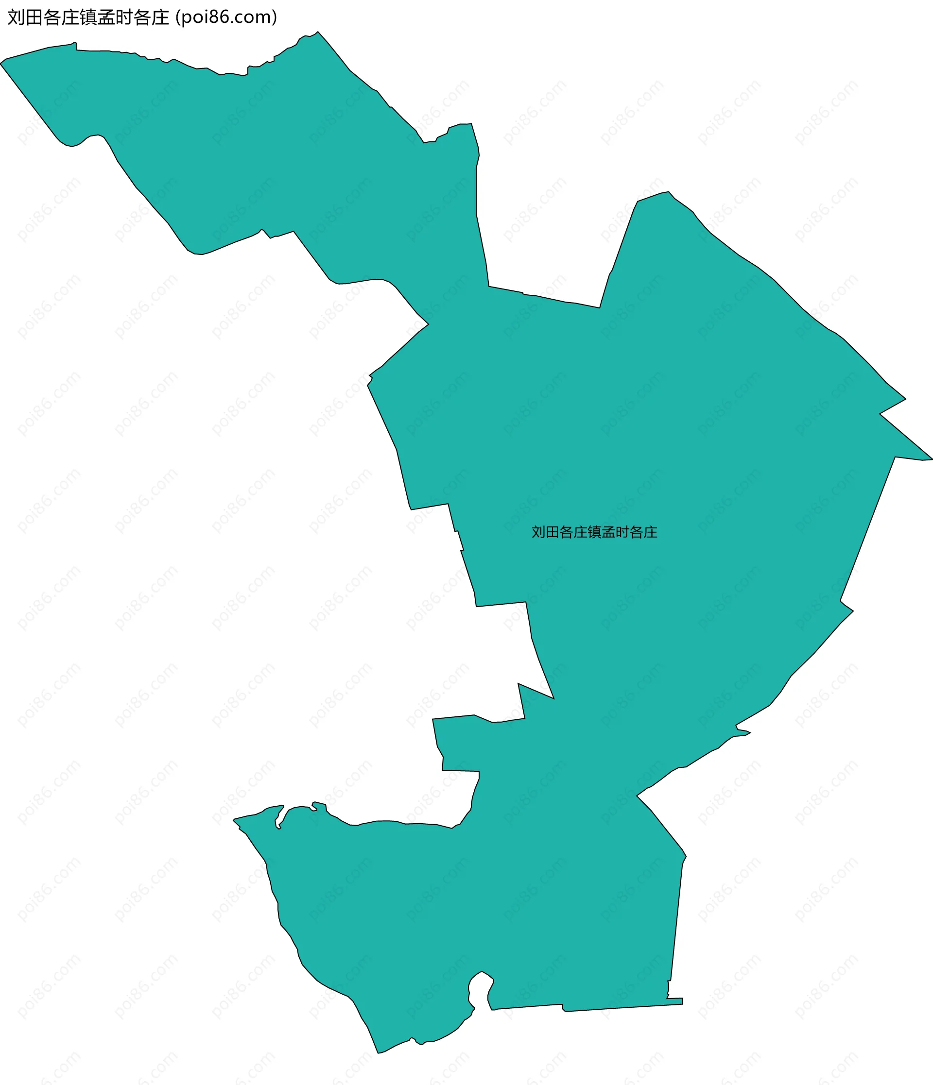 刘田各庄镇孟时各庄边界地图